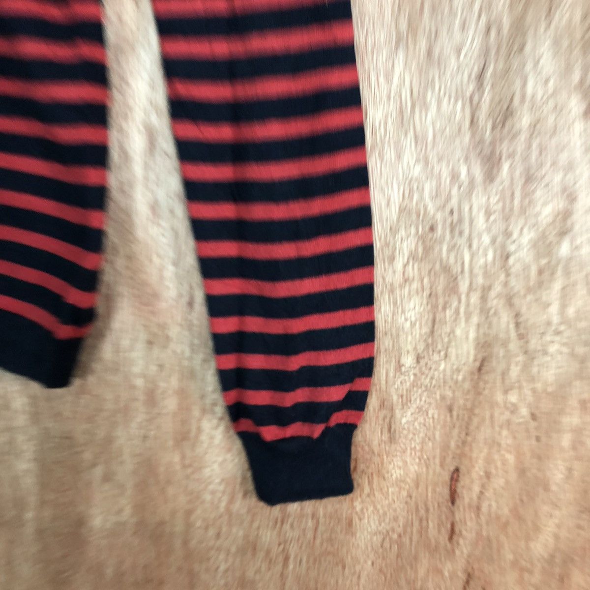 Japanese Brand × OVER THE STRiPES Banana Republic Stripes Black Red Cardigan #6111 Size US XS / EU 42 / 0 - 4 Thumbnail