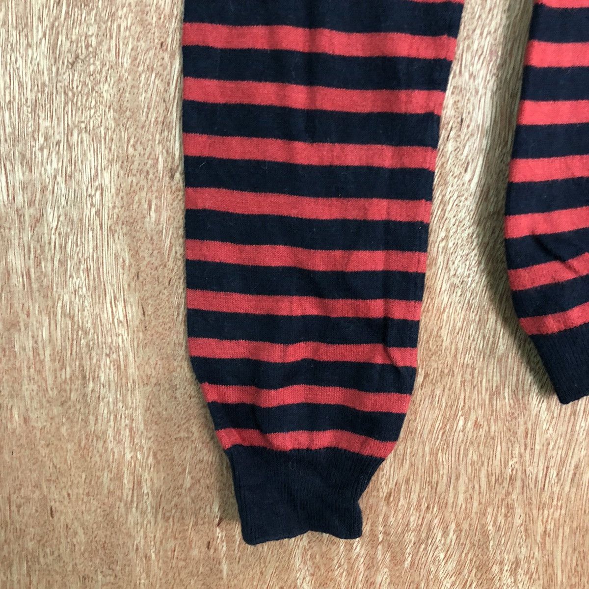 Japanese Brand × OVER THE STRiPES Banana Republic Stripes Black Red Cardigan #6111 Size US XS / EU 42 / 0 - 6 Thumbnail