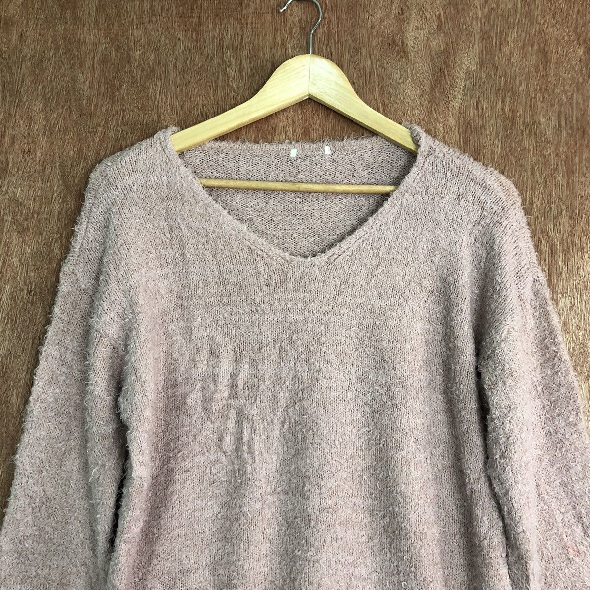 Homespun Knitwear × Japanese Brand × Vintage DLL Japan GU Pink Mohair Shag Shaggy Knitwear #c418 Size M / US 6-8 / IT 42-44 - 2 Thumbnail