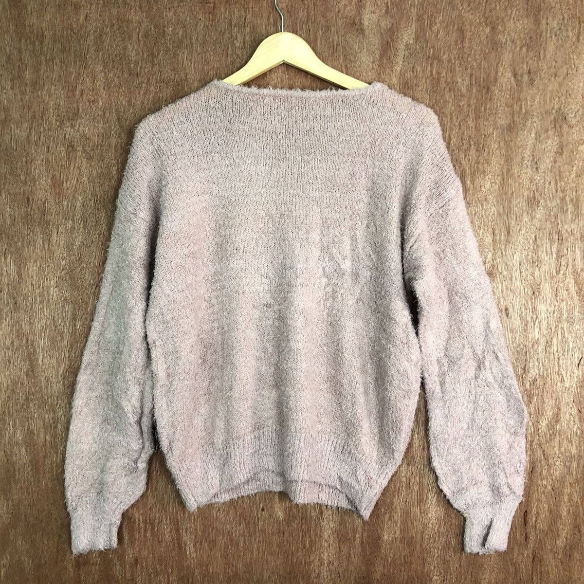 Homespun Knitwear × Japanese Brand × Vintage DLL Japan GU Pink Mohair Shag Shaggy Knitwear #c418 Size M / US 6-8 / IT 42-44 - 8 Thumbnail