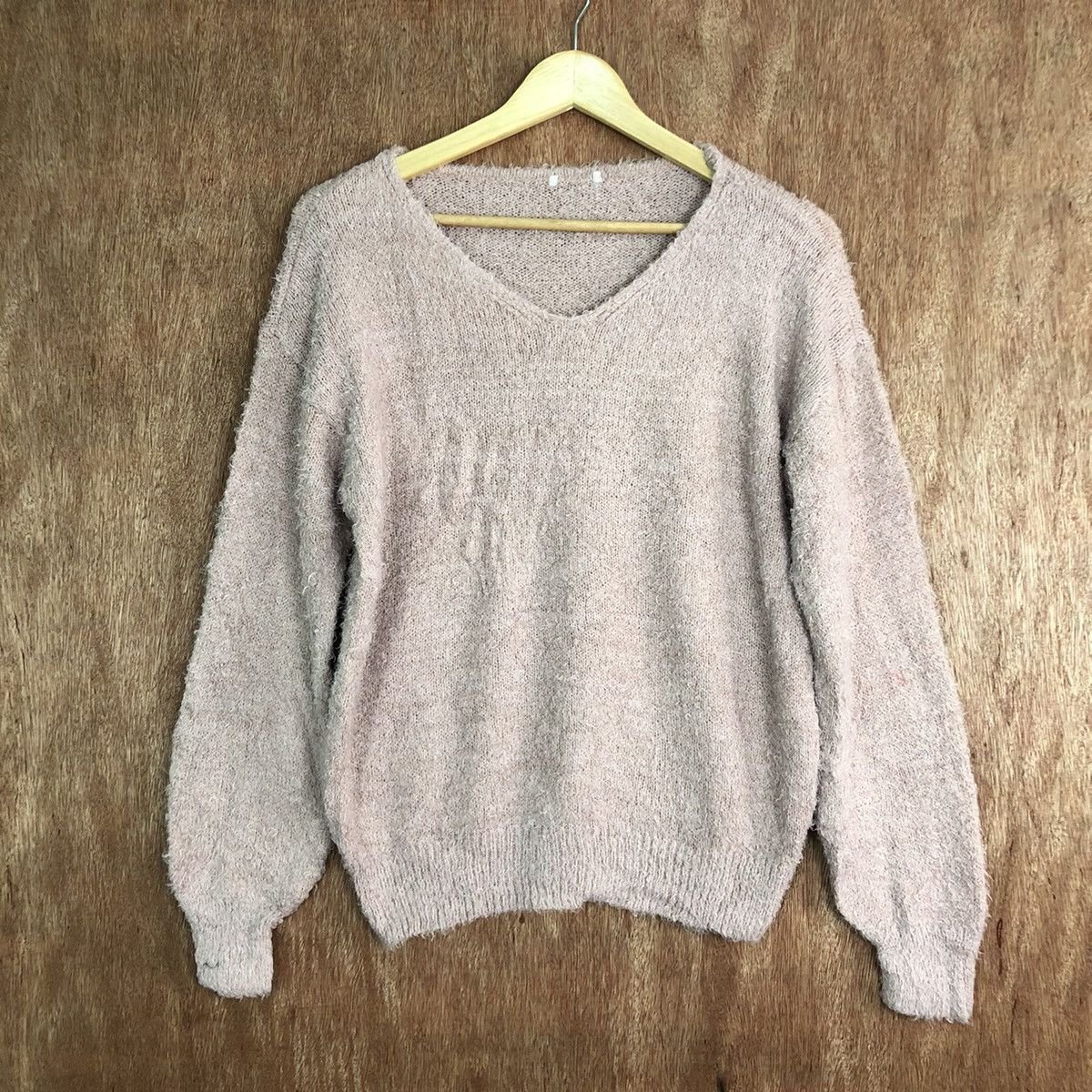 Homespun Knitwear × Japanese Brand × Vintage DLL Japan GU Pink Mohair Shag Shaggy Knitwear #c418 Size M / US 6-8 / IT 42-44 - 1 Thumbnail