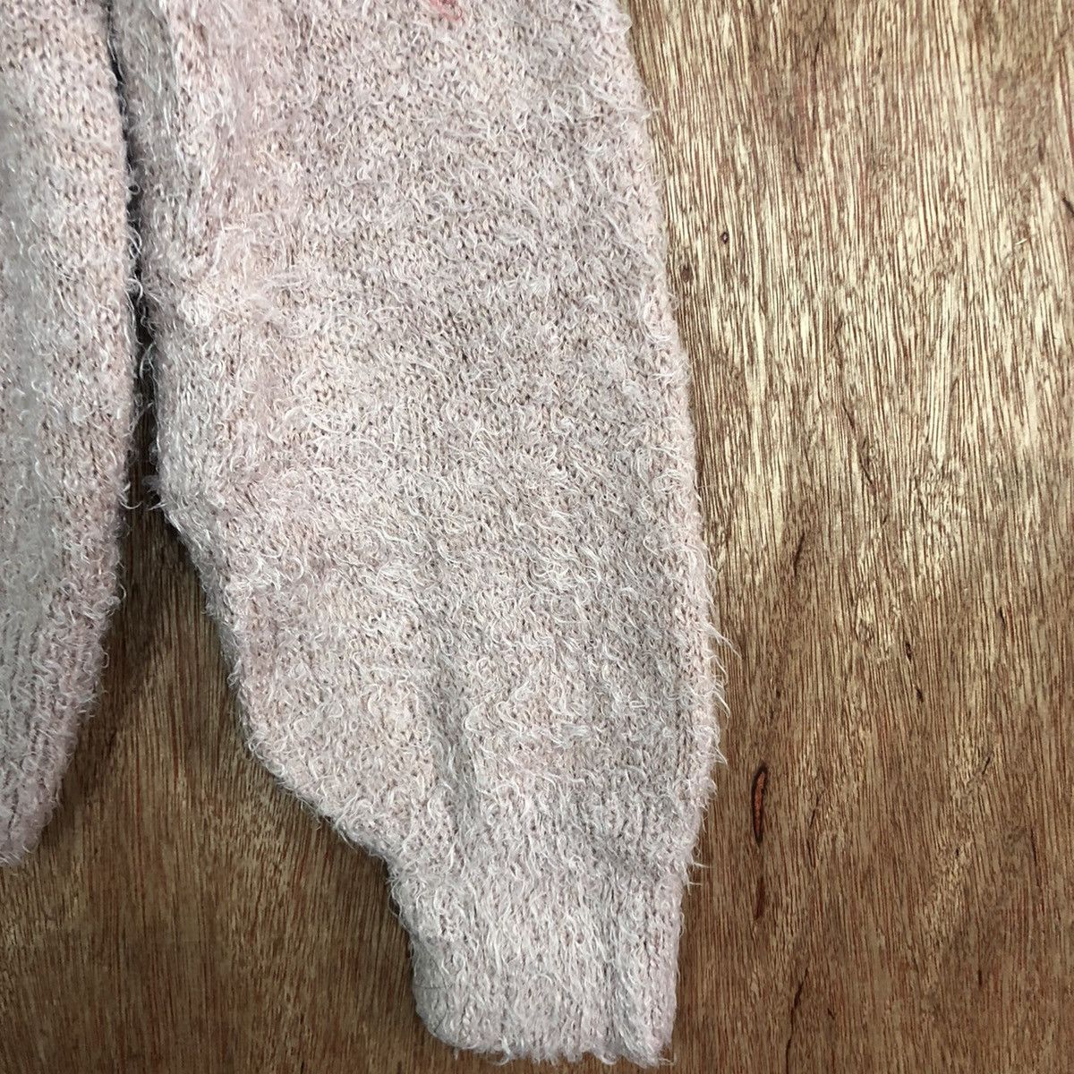 Homespun Knitwear × Japanese Brand × Vintage DLL Japan GU Pink Mohair Shag Shaggy Knitwear #c418 Size M / US 6-8 / IT 42-44 - 4 Thumbnail