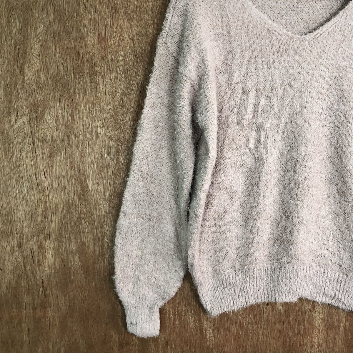 Homespun Knitwear × Japanese Brand × Vintage DLL Japan GU Pink Mohair Shag Shaggy Knitwear #c418 Size M / US 6-8 / IT 42-44 - 7 Thumbnail