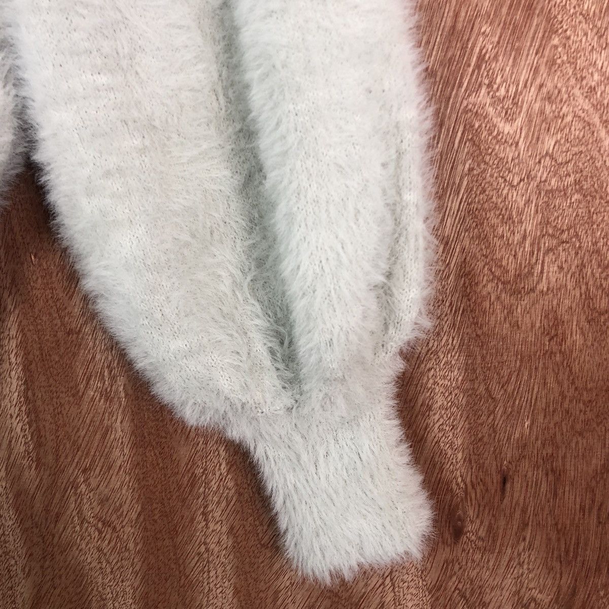 Japanese Brand Newlyme Grey Mohair Shag Shaggy knitwear #c411 Size S / US 4 / IT 40 - 4 Thumbnail