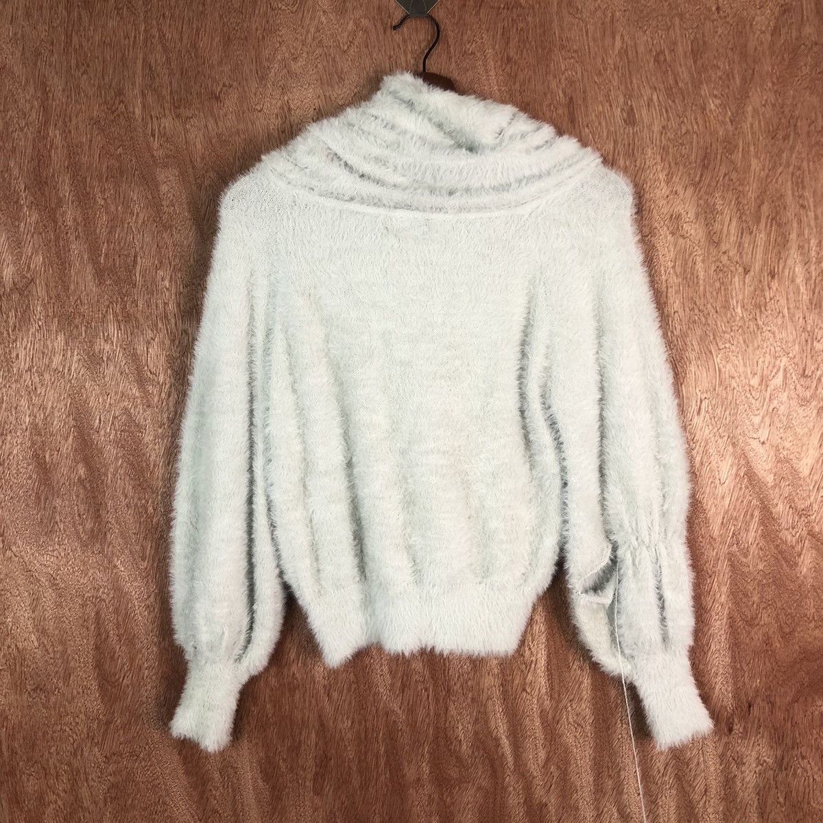 Japanese Brand Newlyme Grey Mohair Shag Shaggy knitwear #c411 Size S / US 4 / IT 40 - 9 Thumbnail
