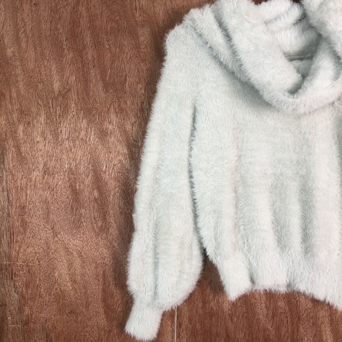 Japanese Brand Newlyme Grey Mohair Shag Shaggy knitwear #c411 Size S / US 4 / IT 40 - 7 Thumbnail