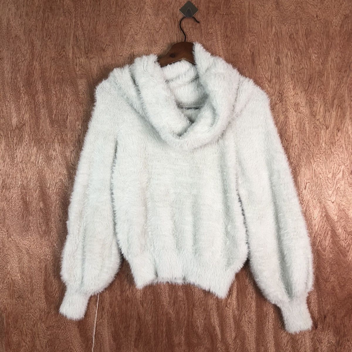 Japanese Brand Newlyme Grey Mohair Shag Shaggy knitwear #c411 Size S / US 4 / IT 40 - 1 Thumbnail