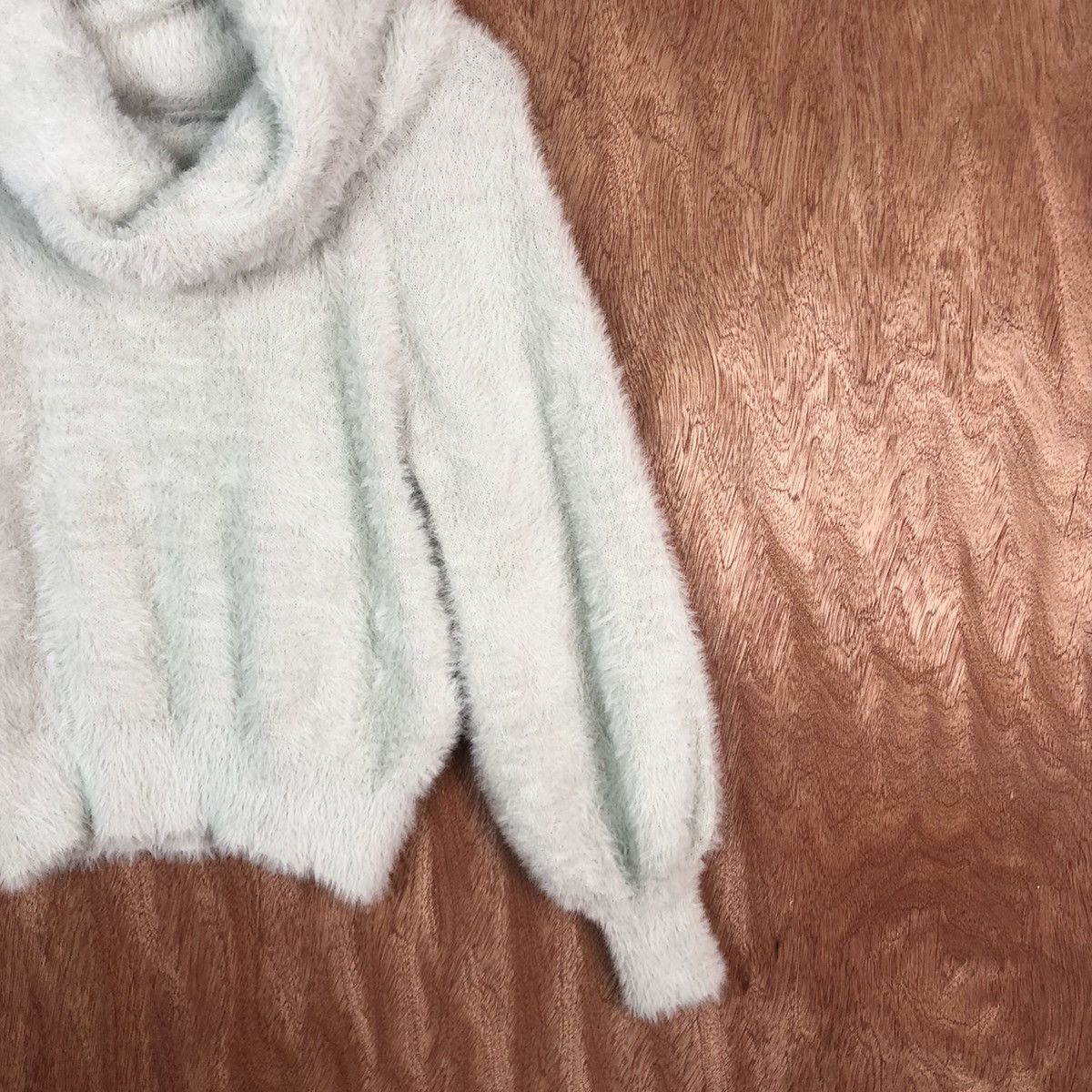 Japanese Brand Newlyme Grey Mohair Shag Shaggy knitwear #c411 Size S / US 4 / IT 40 - 5 Thumbnail