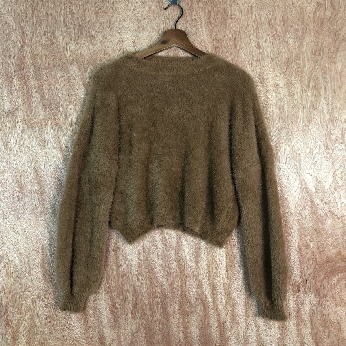 Homespun Knitwear DL Gorge Brown Faded Mohair Shag Shaggy Knitwear #c313 Size M / US 6-8 / IT 42-44 - 1 Thumbnail