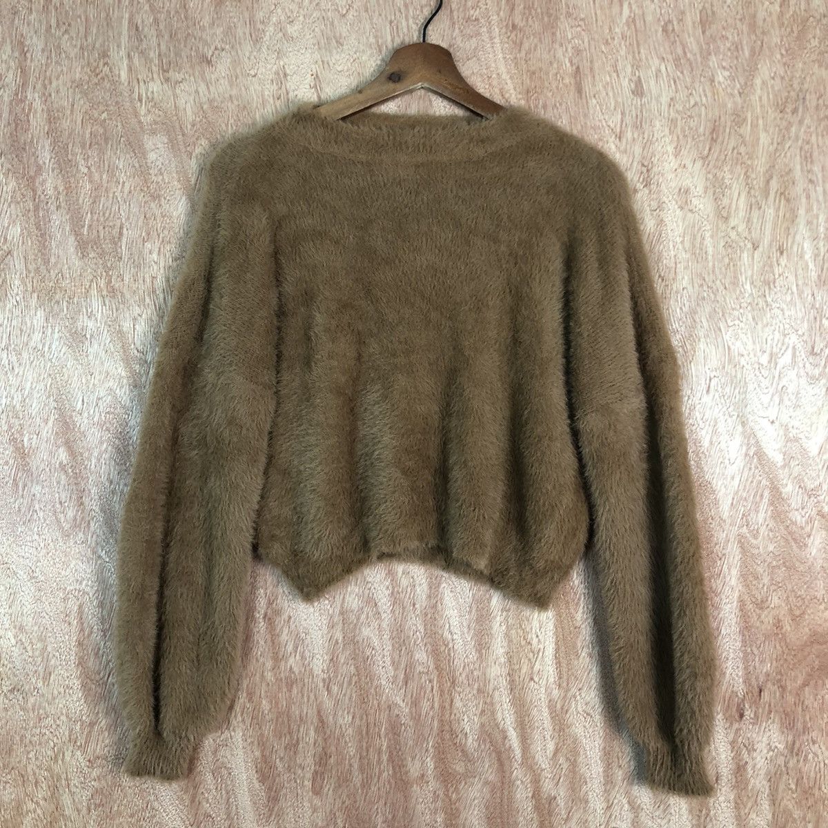 Homespun Knitwear DL Gorge Brown Faded Mohair Shag Shaggy Knitwear #c313 Size M / US 6-8 / IT 42-44 - 3 Thumbnail