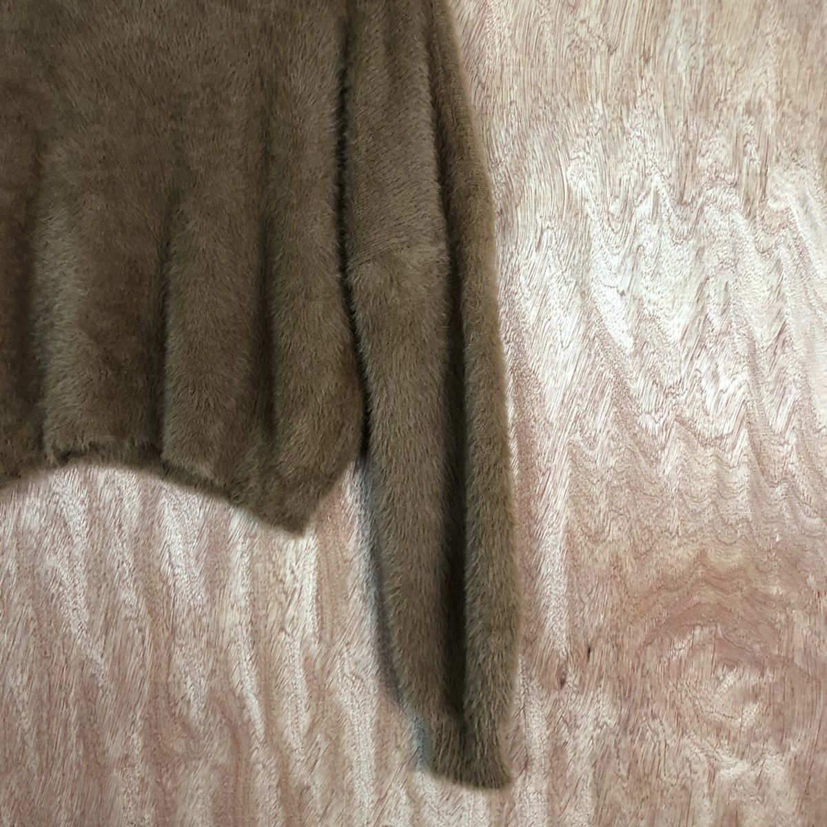Homespun Knitwear DL Gorge Brown Faded Mohair Shag Shaggy Knitwear #c313 Size M / US 6-8 / IT 42-44 - 5 Thumbnail