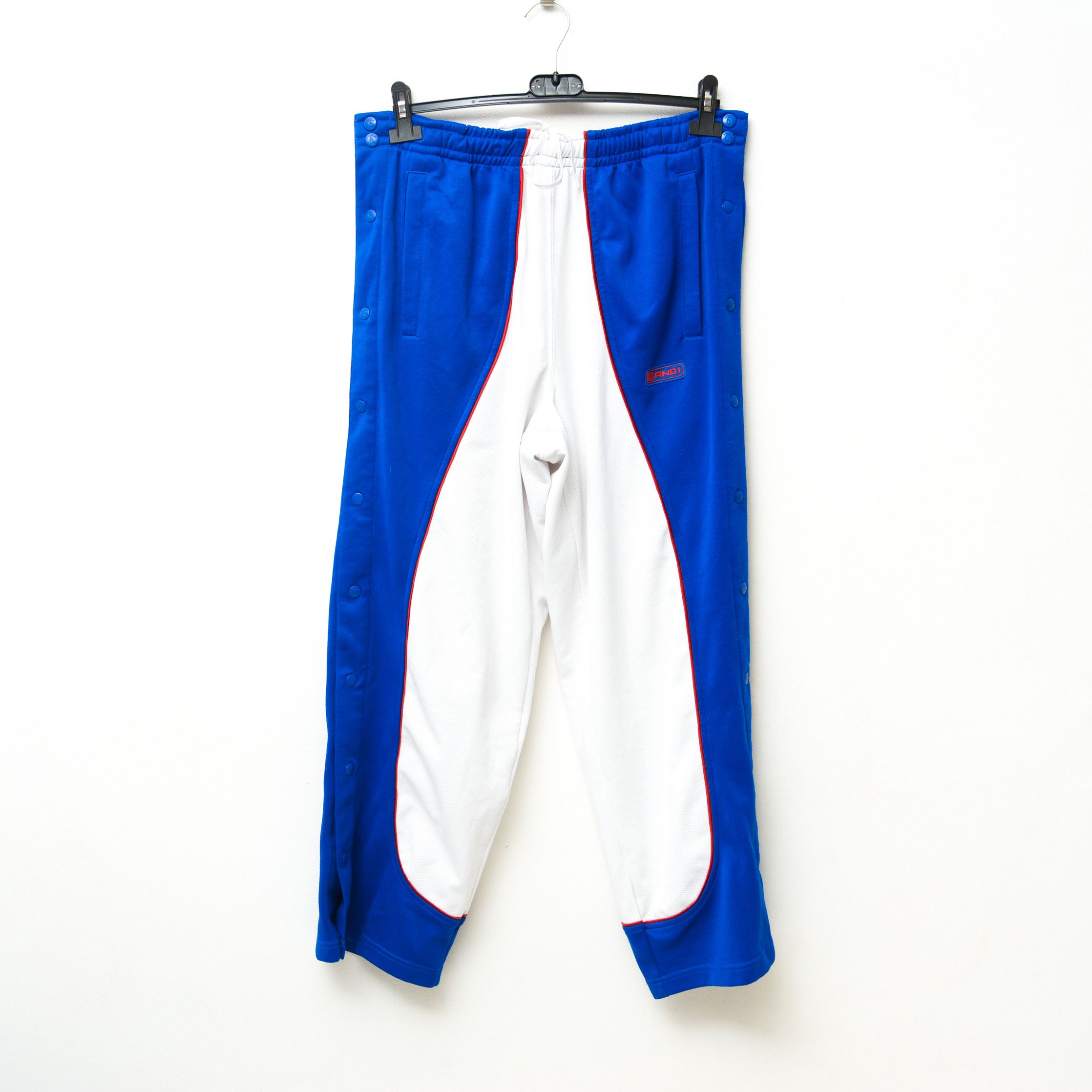 NBA × Vintage AND1 Warmup S Basketball Pants Trousers Practice Side Snap Size US 31 - 1 Thumbnail