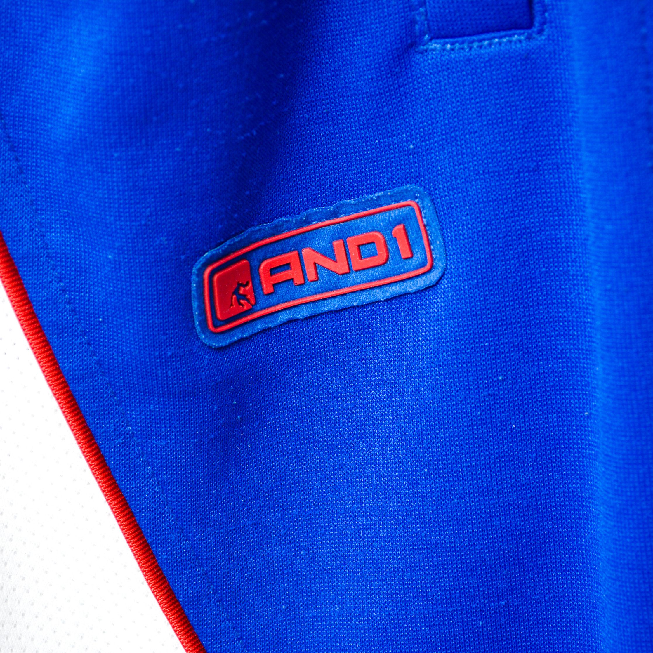 NBA × Vintage AND1 Warmup S Basketball Pants Trousers Practice Side Snap Size US 31 - 2 Thumbnail