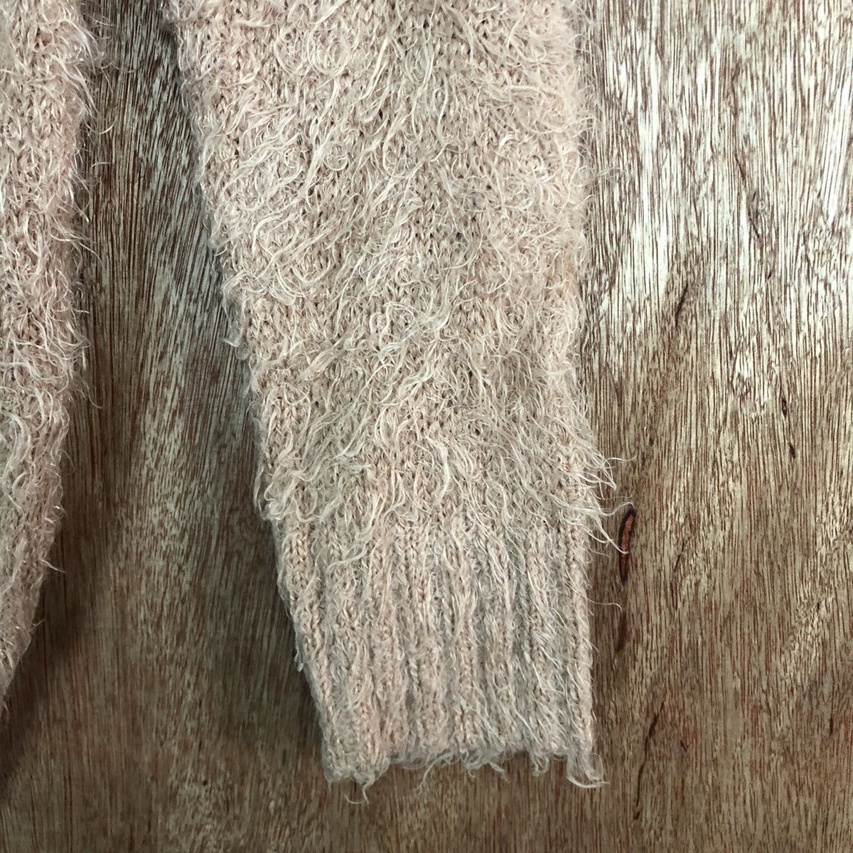 Homespun Knitwear Emsexcite Peach cardigan Mohair Shag Shaggy Knitwear #c373 Size US M / EU 48-50 / 2 - 4 Thumbnail