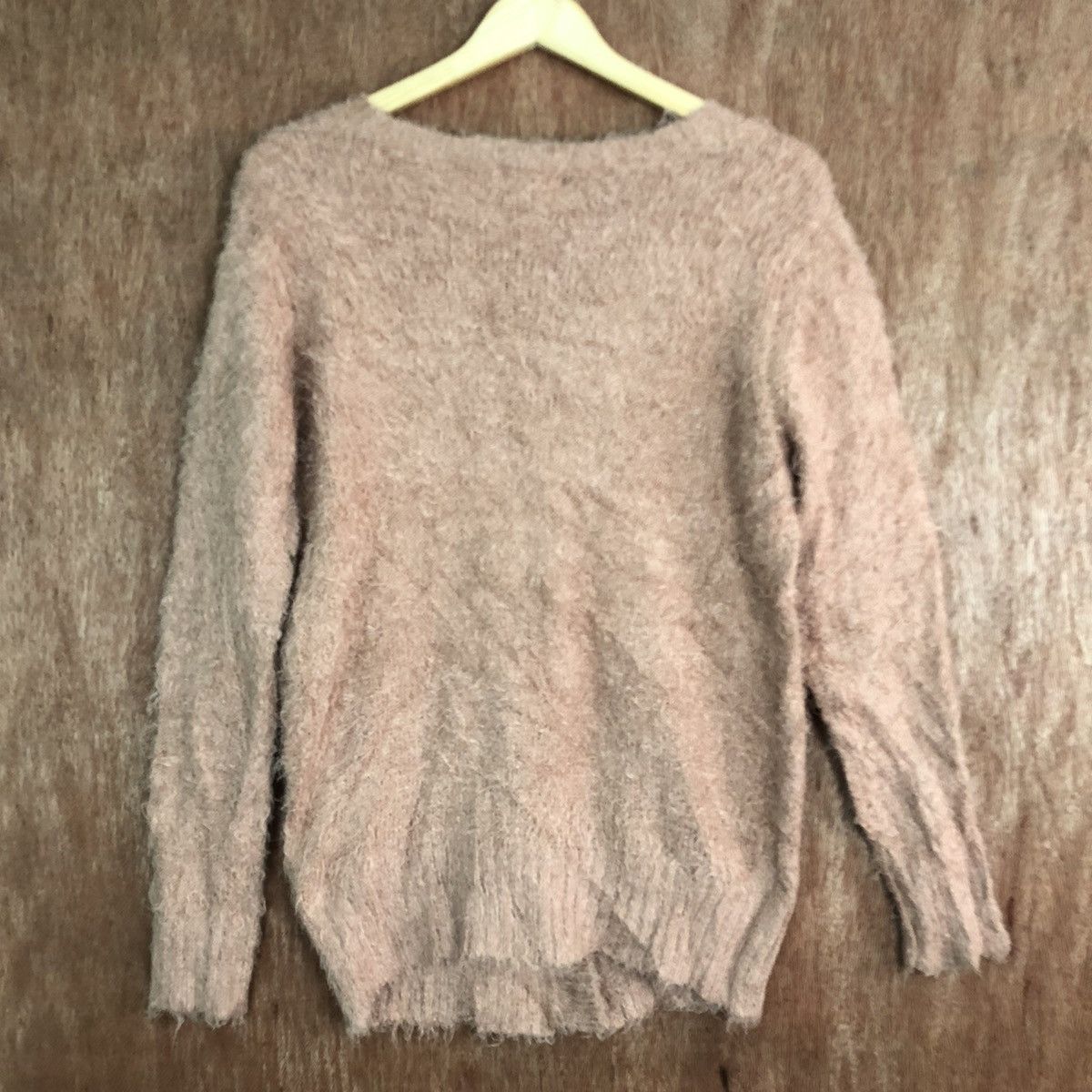 Homespun Knitwear Emsexcite Peach cardigan Mohair Shag Shaggy Knitwear #c373 Size US M / EU 48-50 / 2 - 10 Thumbnail