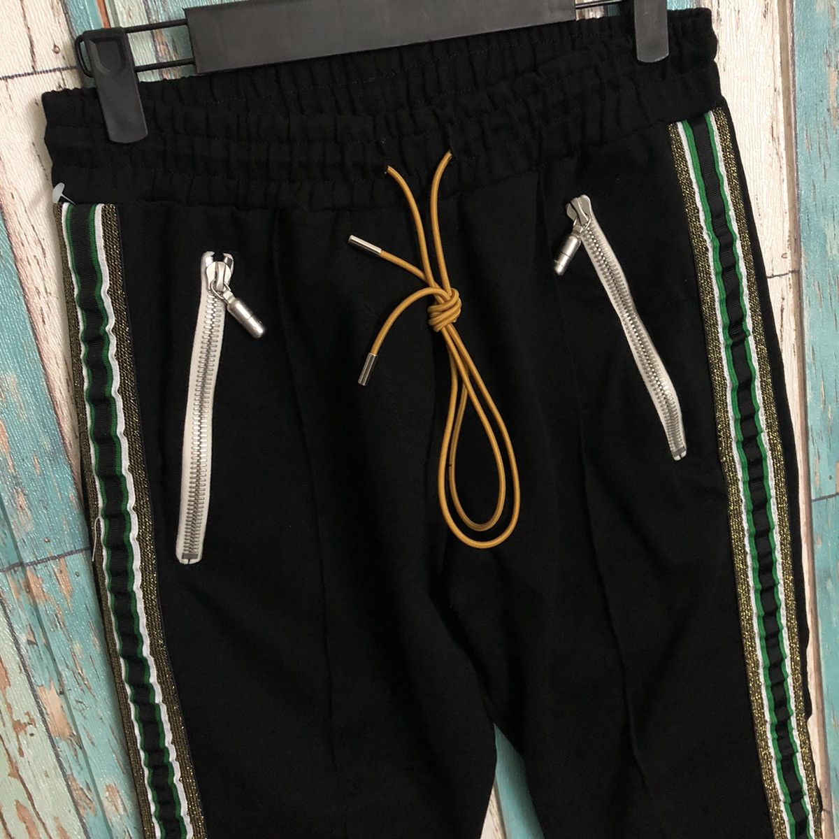 Rhude Rare Rhude Jogger Pant Green Stripe Size US 29 - 3 Thumbnail