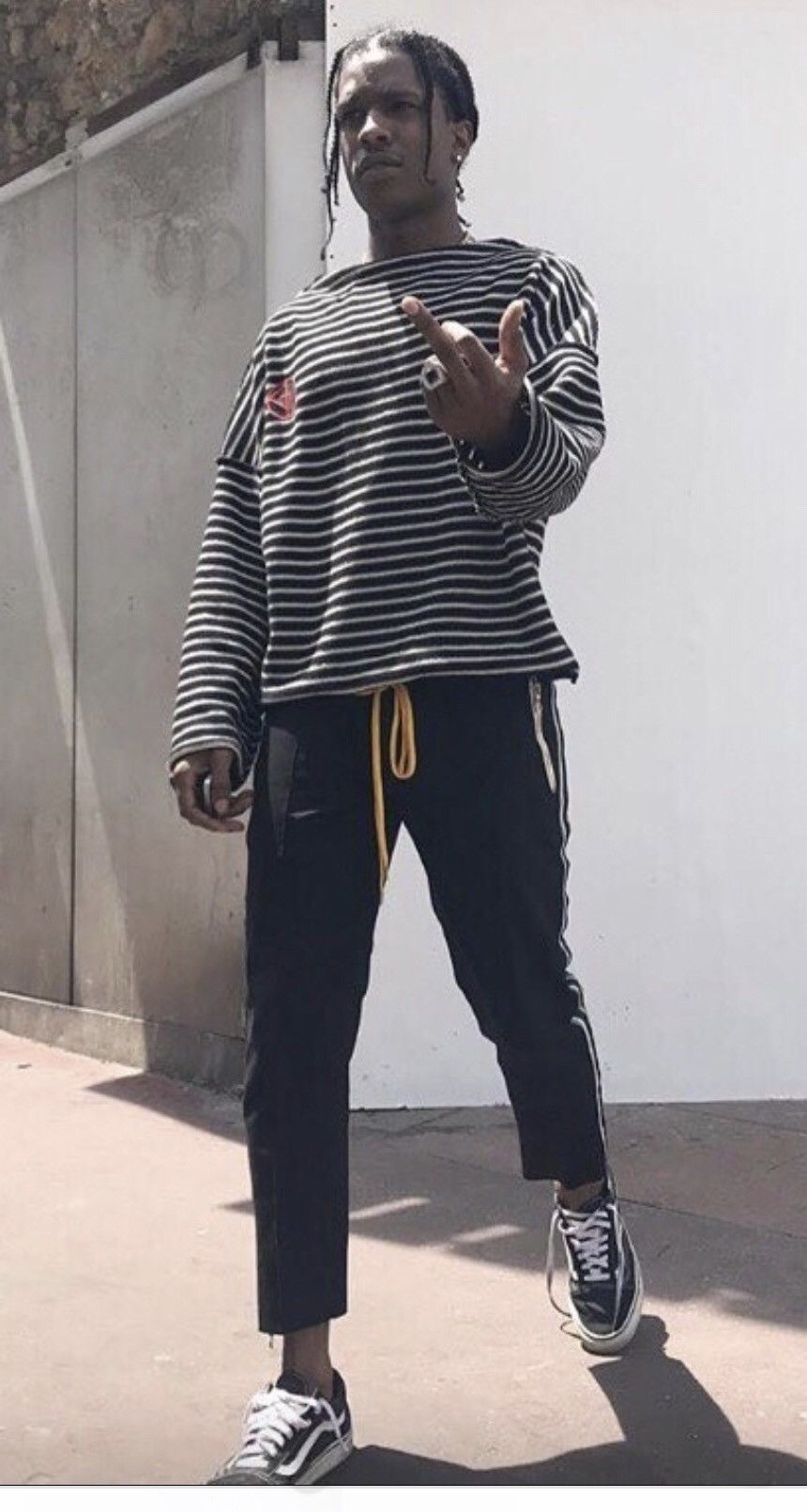 Rhude Rare Rhude Jogger Pant Green Stripe Size US 29 - 1 Thumbnail