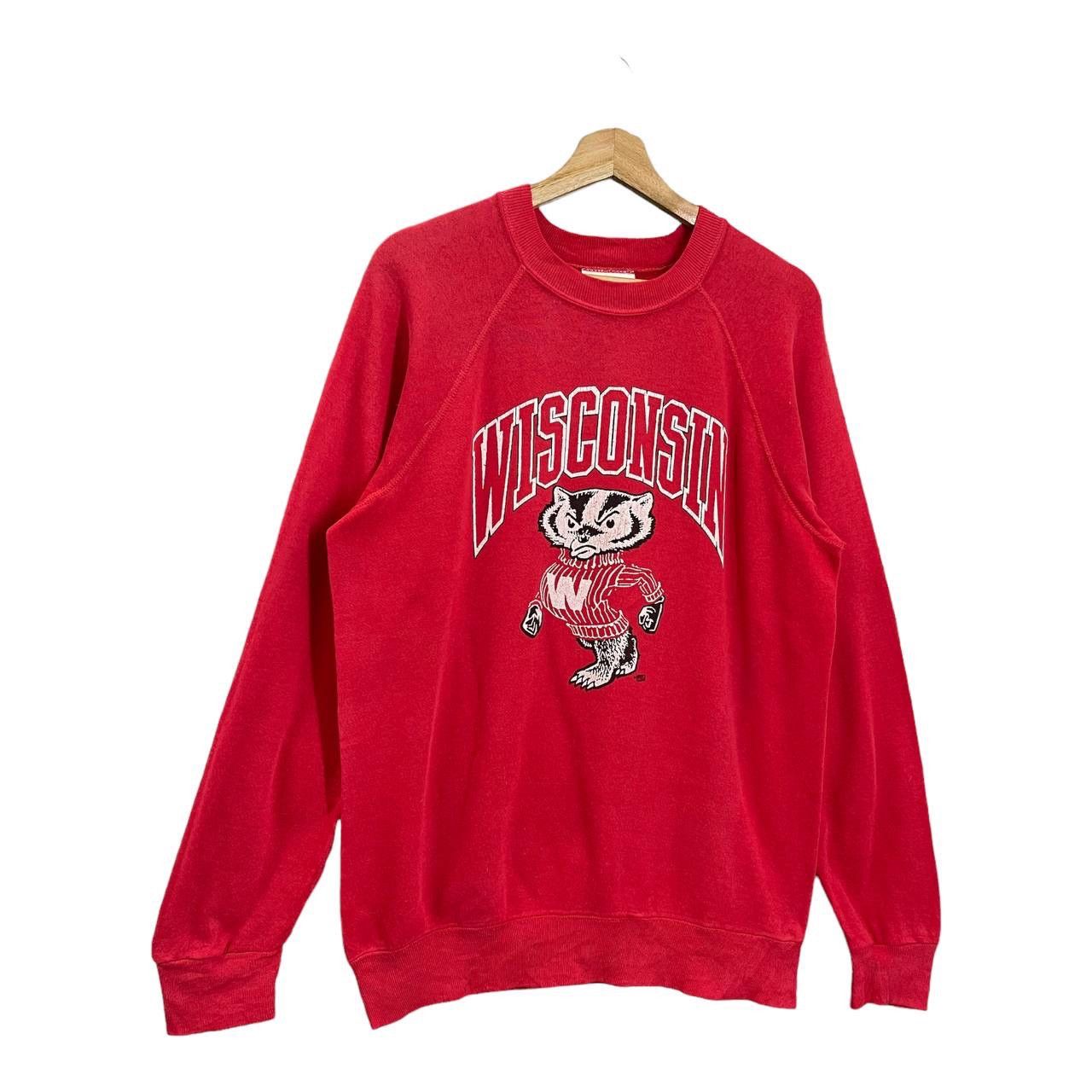 Vintage Vintage90’s 90s University Wisconsin Crewneck Sweatshirt Size US M / EU 48-50 / 2 - 2 Thumbnail