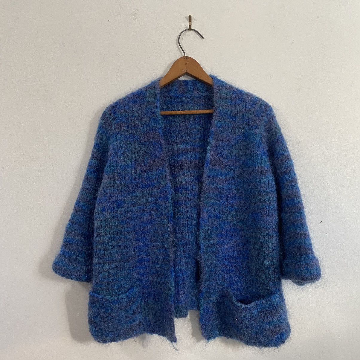 Vintage Vintage 90's Kurt Cobain Style Cardigan Mohair Fuzzy Sweater ...