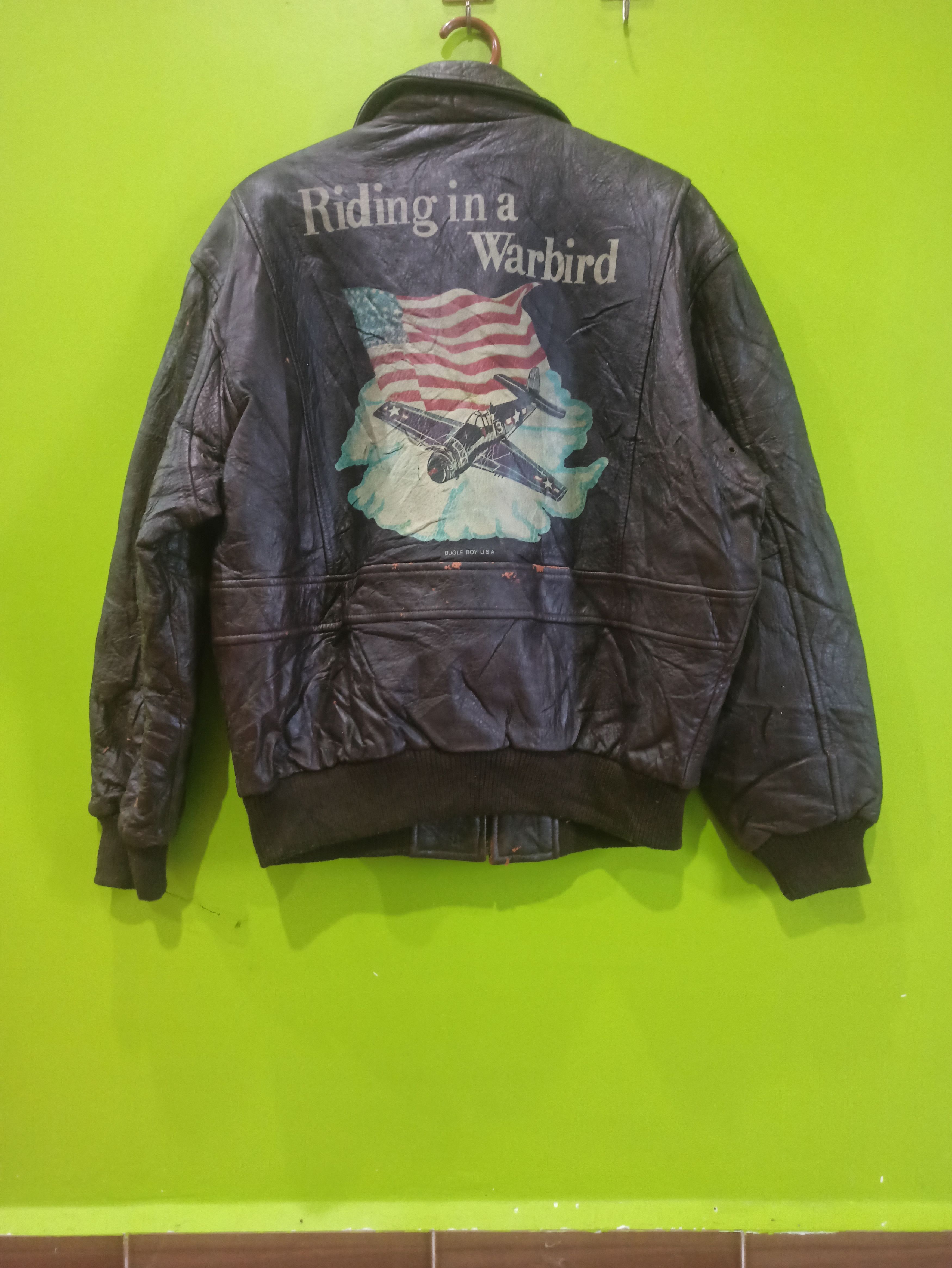 ジャケット・アウター 90s archive BUGLE BOY leather jacket A-2 Black