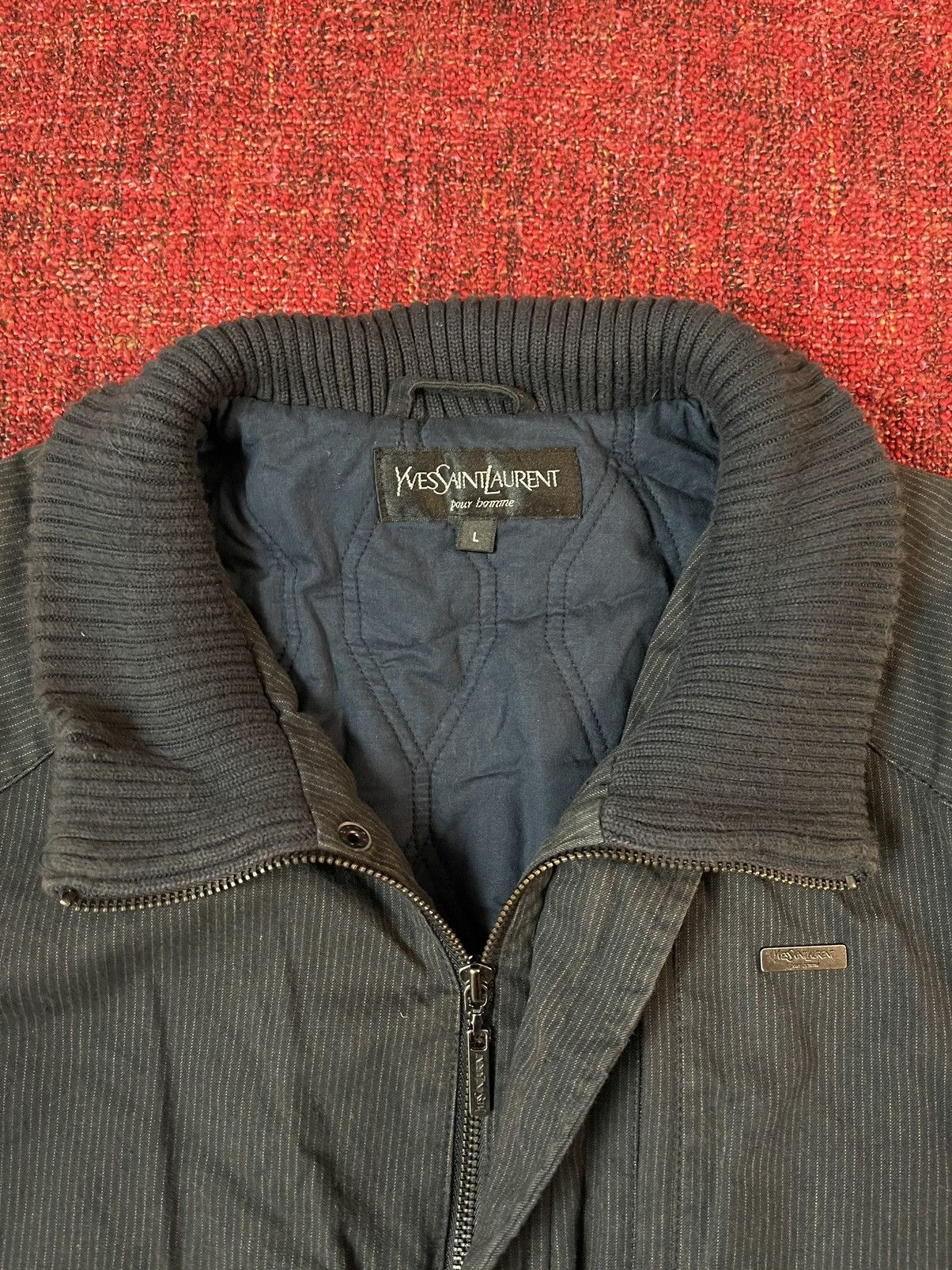 Designer × Vintage × Yves Saint Laurent Yves Saint Laurent YSL vintage 90s striped jacket Size US L / EU 52-54 / 3 - 5 Thumbnail