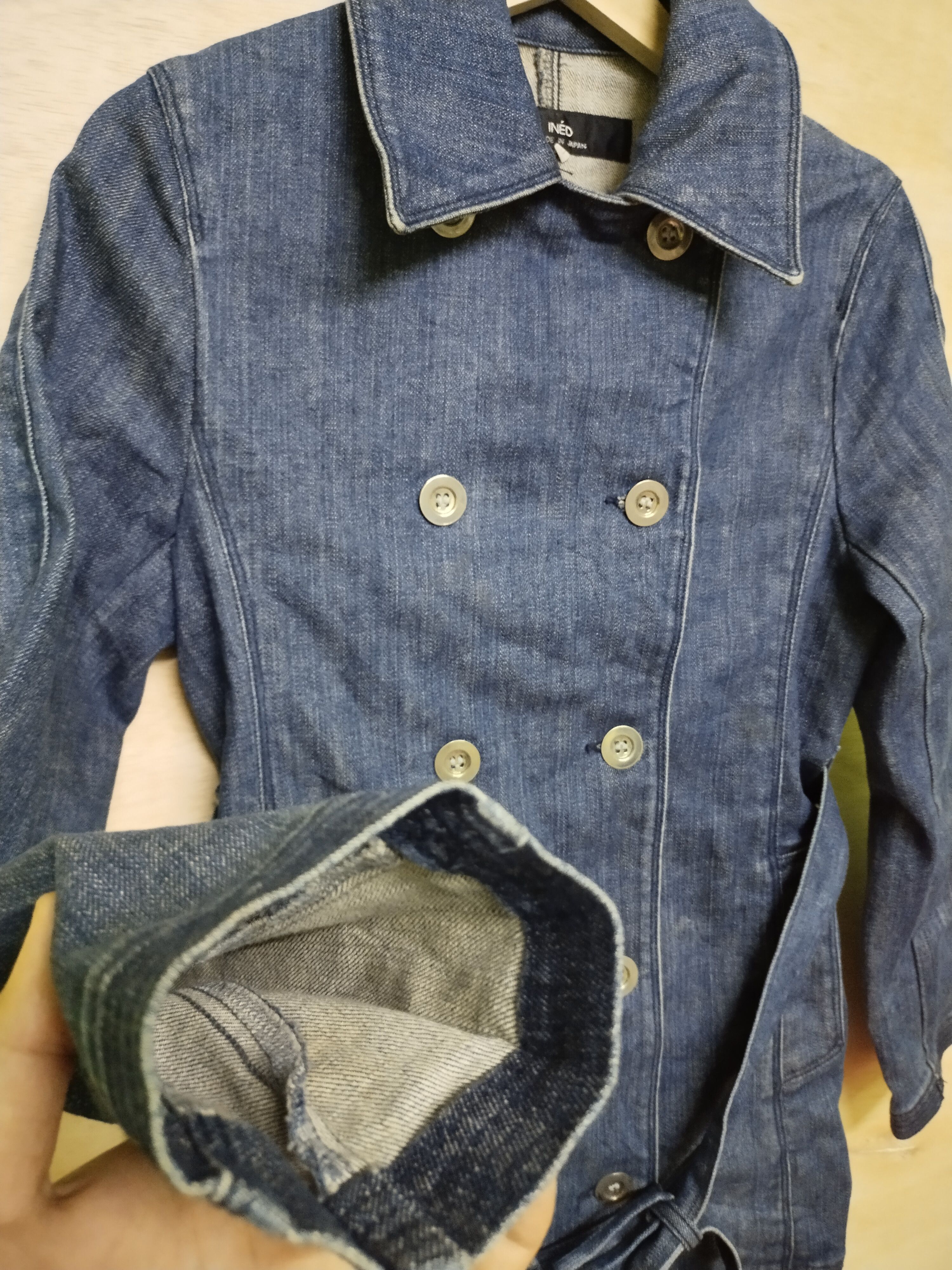 Japanese Brand × Y's × Yohji Yamamoto VTG Ined Denim Jacket Size S / US 4 / IT 40 - 6 Thumbnail