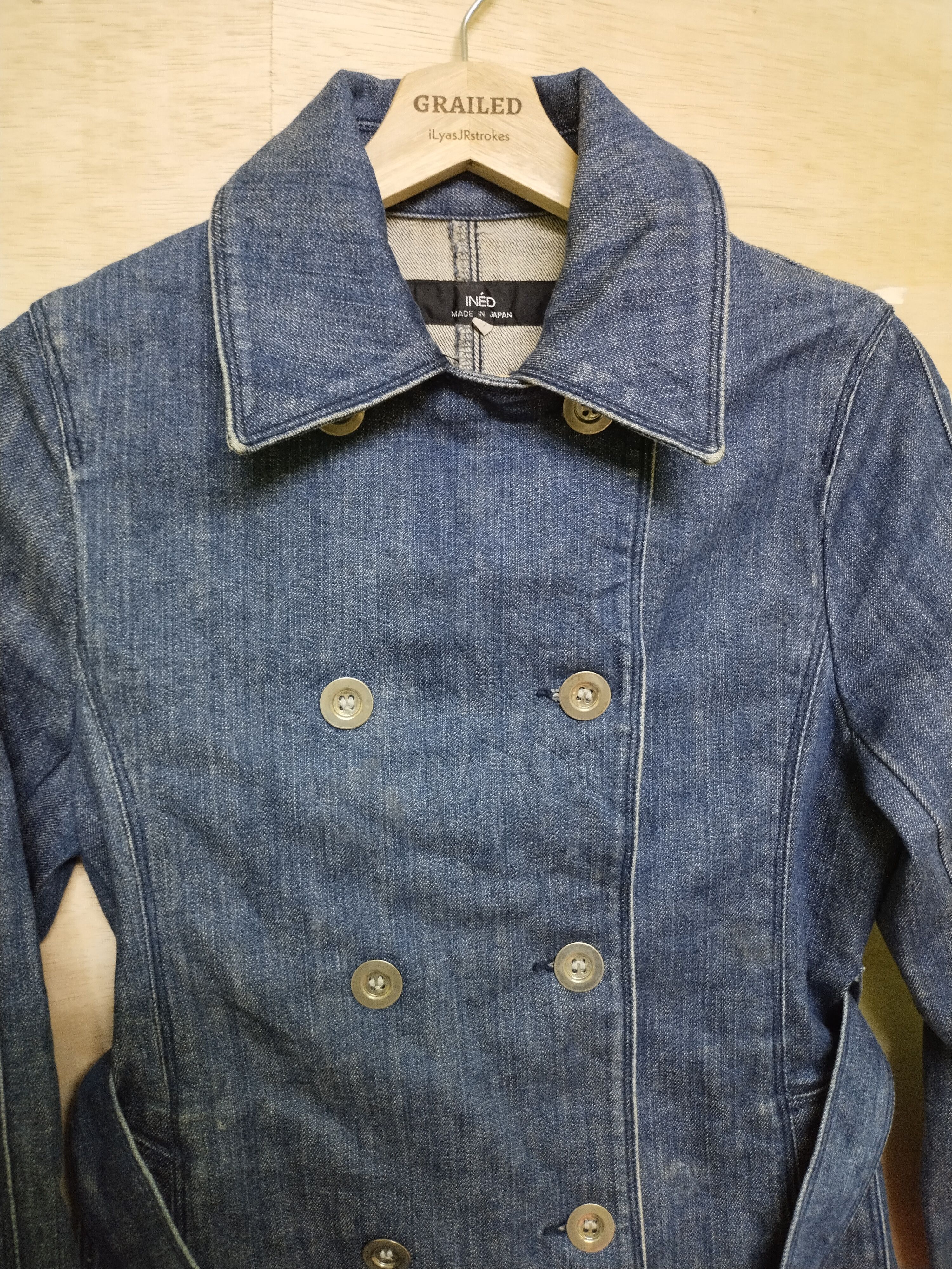 Japanese Brand × Y's × Yohji Yamamoto VTG Ined Denim Jacket Size S / US 4 / IT 40 - 4 Thumbnail