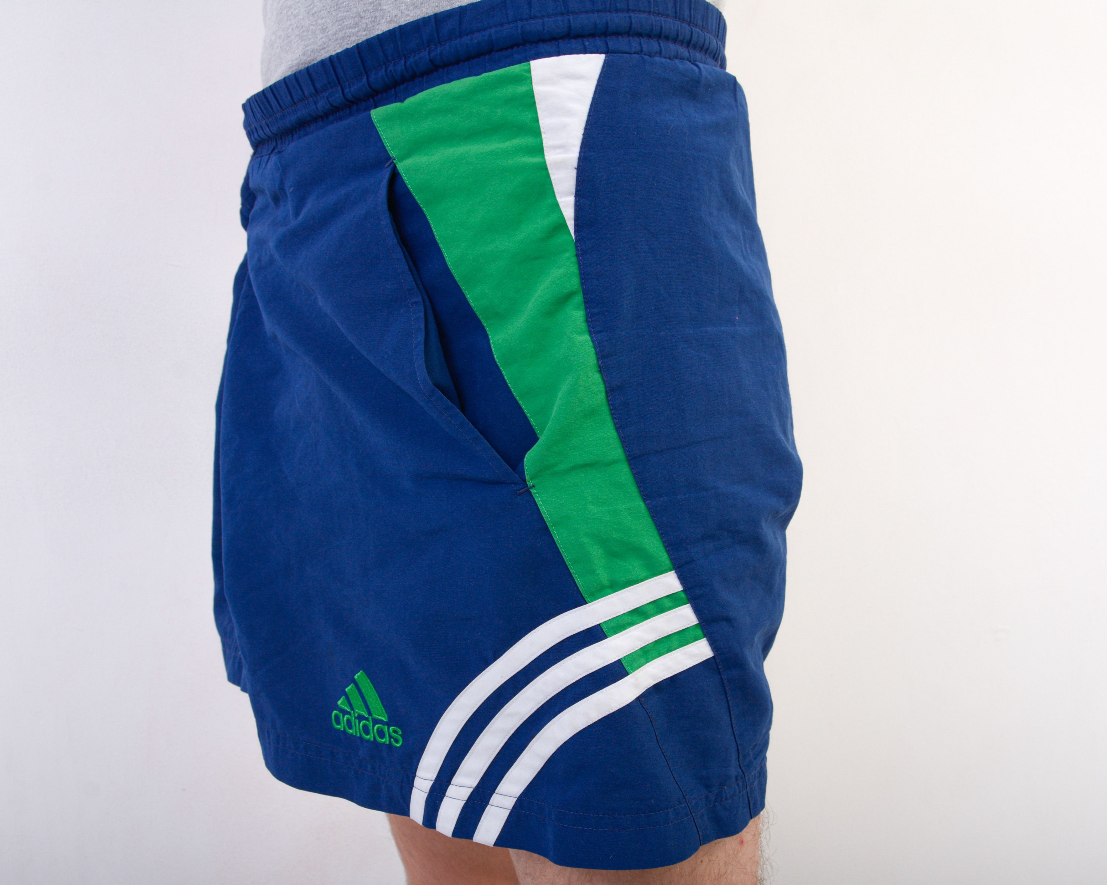 Adidas × Vintage W42 Shorts L Swim Trunks Retro Polyester Blue Beach Pool Size US 42 / EU 58 - 5 Thumbnail