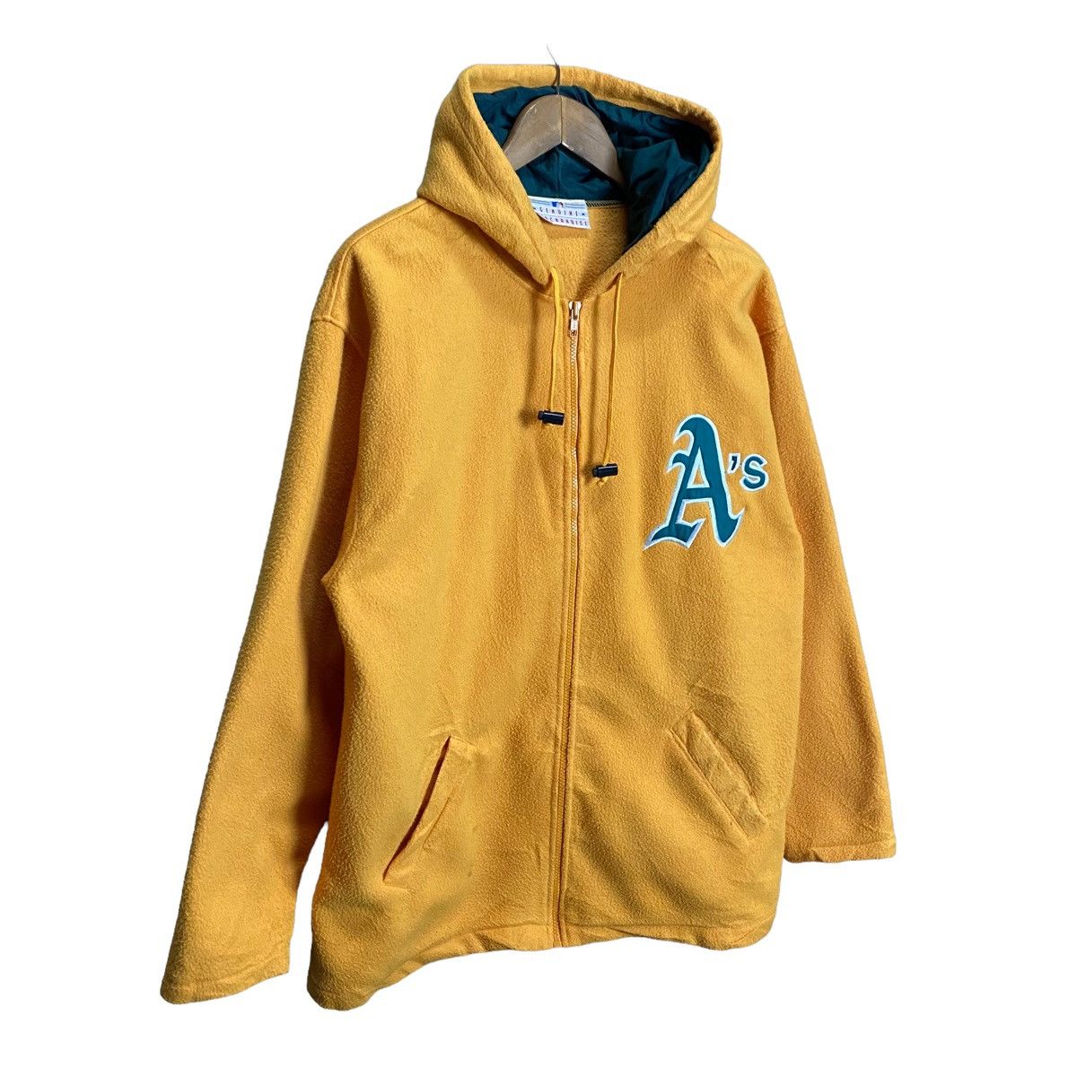 MLB Vintage MLB Oakland Athletics fleece zipper hoodie Size US L / EU 52-54 / 3 - 3 Thumbnail
