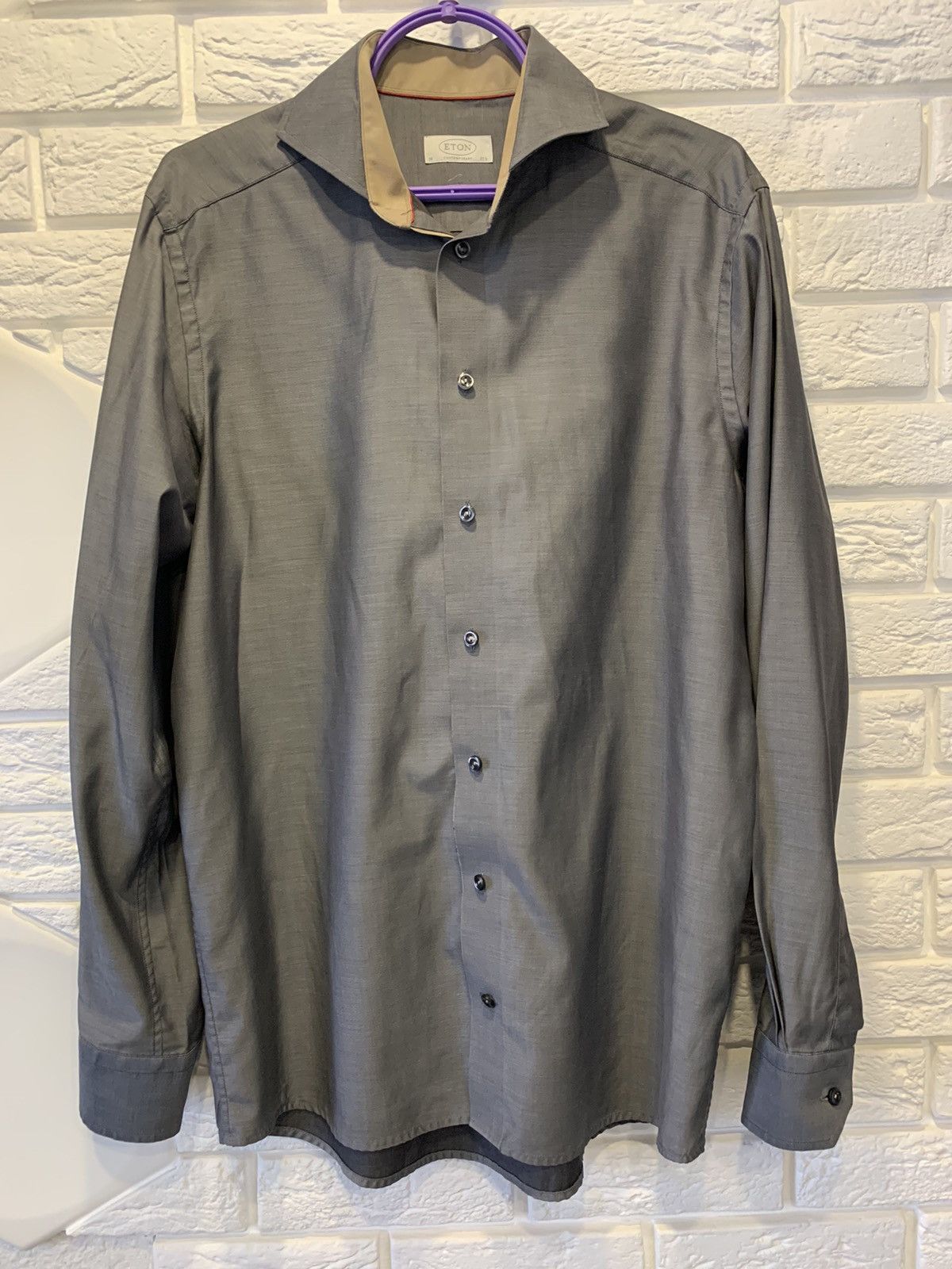 Eton × Vintage 39/15 Eton Contemporary Button Up Shirt Luxury Y2K Size US M / EU 48-50 / 2 - 2 Thumbnail