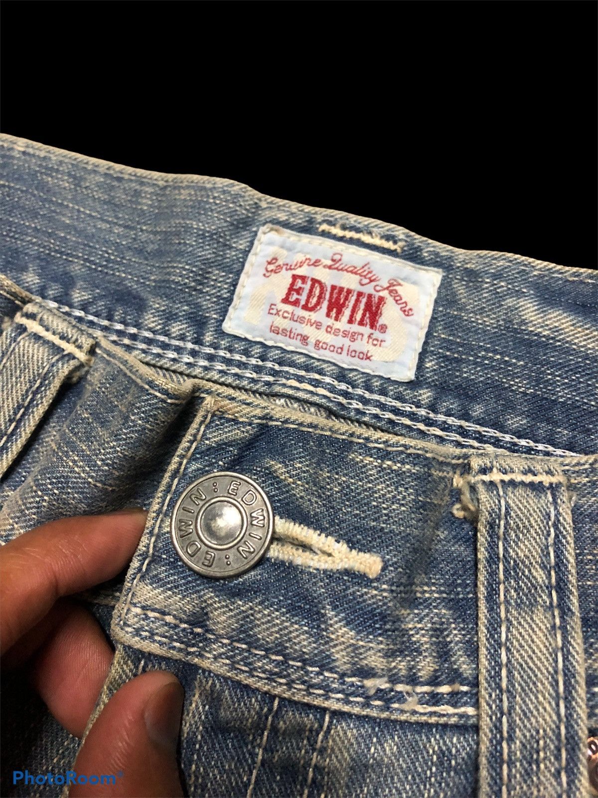 Edwin FLARE⚡️⚡️EDWIN WASHED BLUE DISTRESSED DENIM Size US 36 / EU 52 - 3 Thumbnail