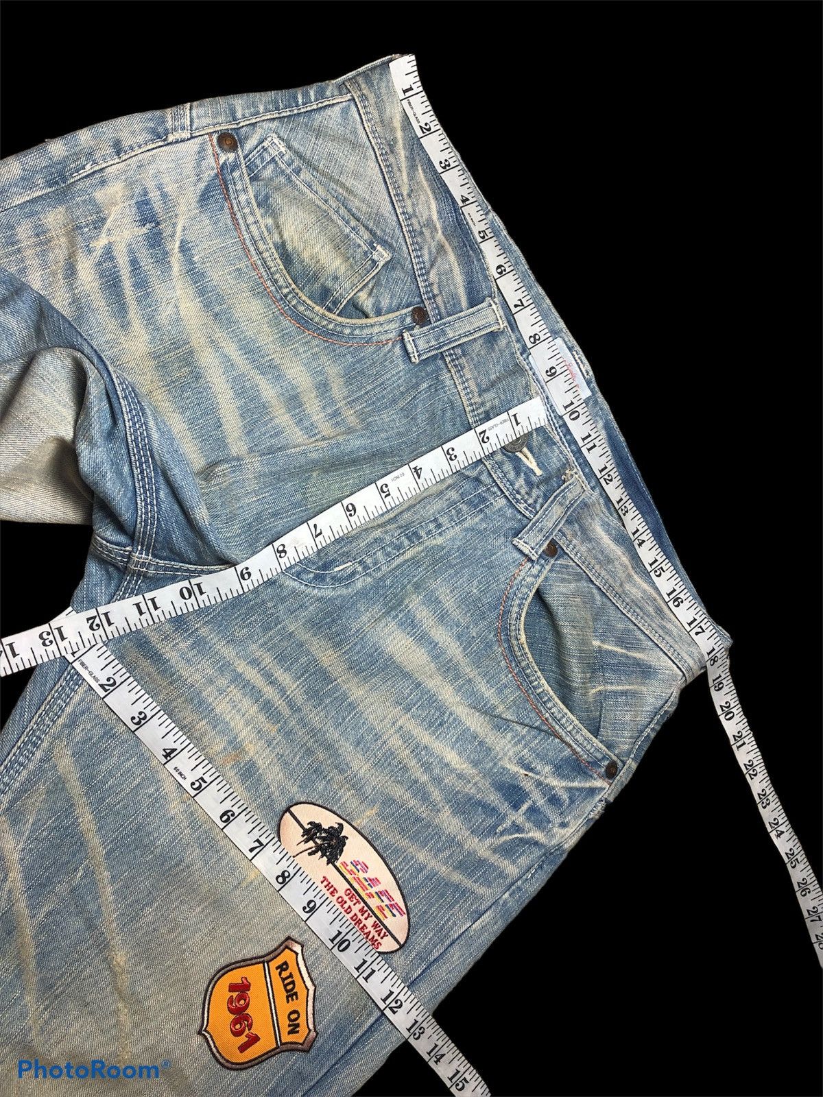 Edwin FLARE⚡️⚡️EDWIN WASHED BLUE DISTRESSED DENIM Size US 36 / EU 52 - 6 Thumbnail