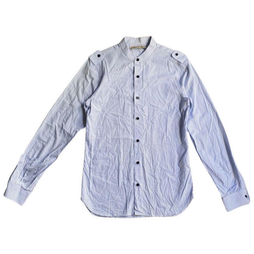 Balenciaga 2005 Nicolas Ghesquiere Blue/White Stripe Shirt Size US S / EU 44-46 / 1 - 1 Thumbnail