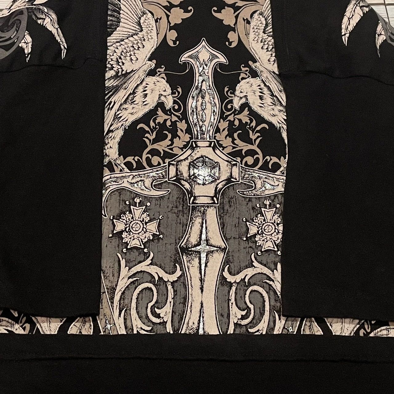 Affliction × Ed Hardy Rare Wings Cross Y2K Fashion Style Tee Streetwear Size US XL / EU 56 / 4 - 6 Thumbnail