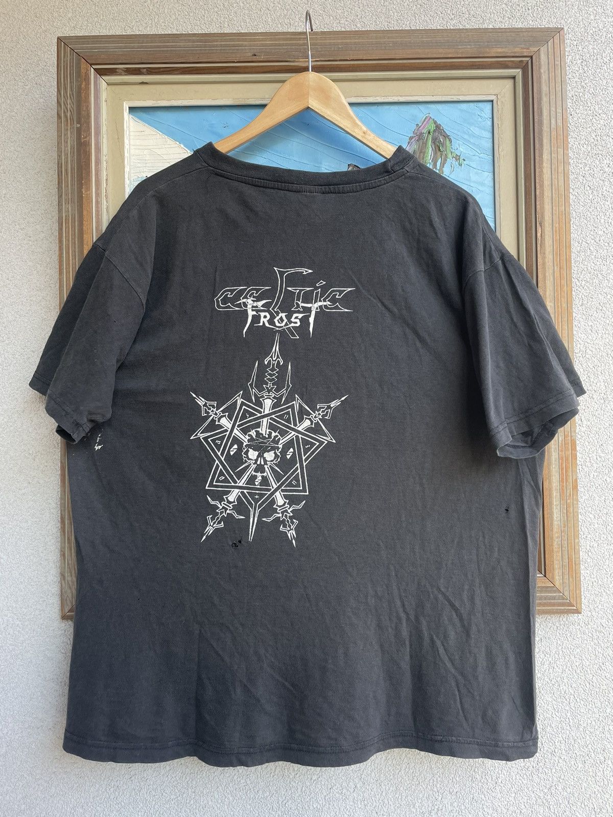 Band Tees Celtic Frost To Mega Therion Vintage Distressed Band Tee Size US L / EU 52-54 / 3 - 3 Thumbnail
