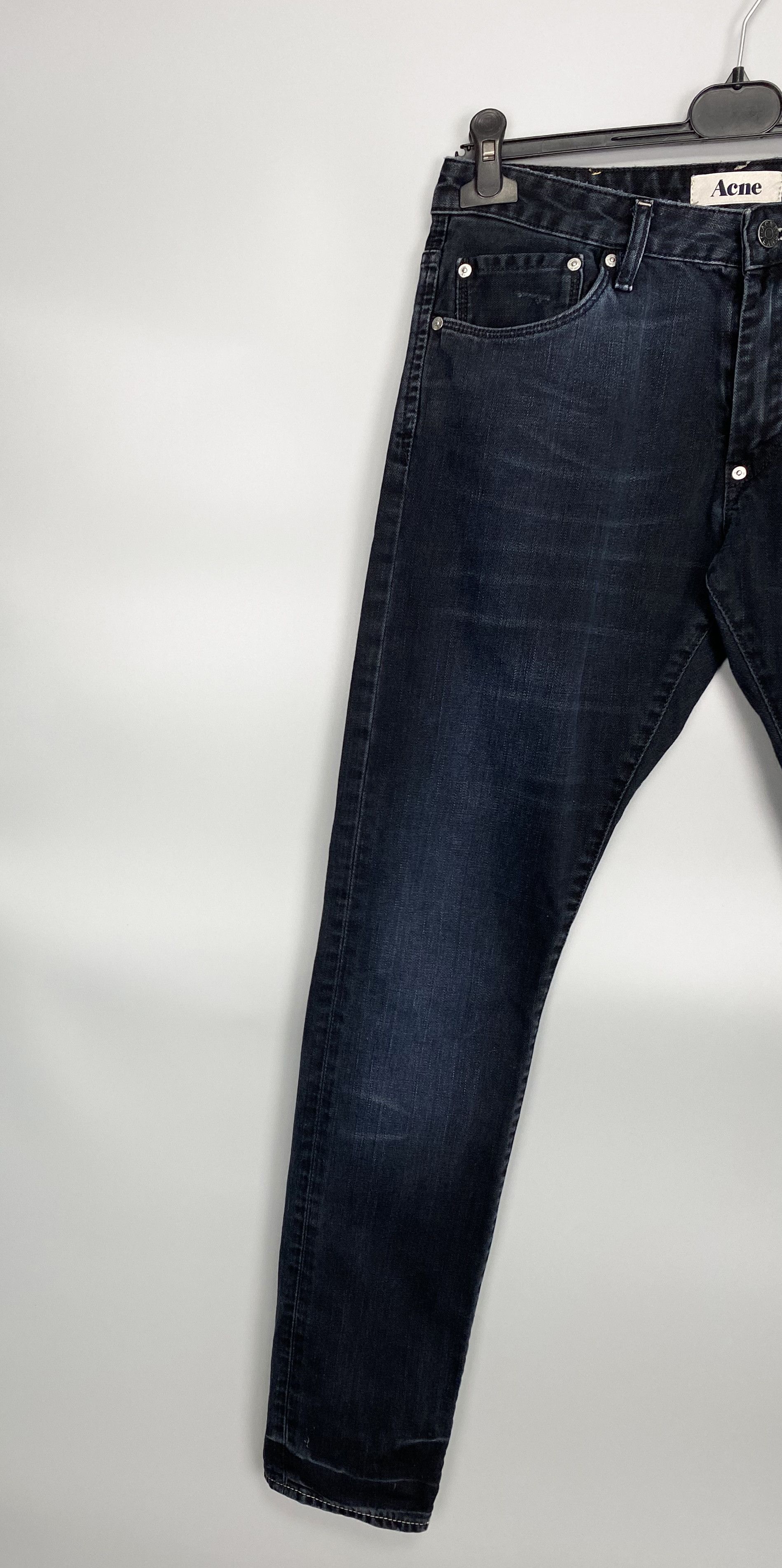 Acne Studios ACNE Hug Black Ness Jeans Leather Patch Size US 27 - 2 Thumbnail