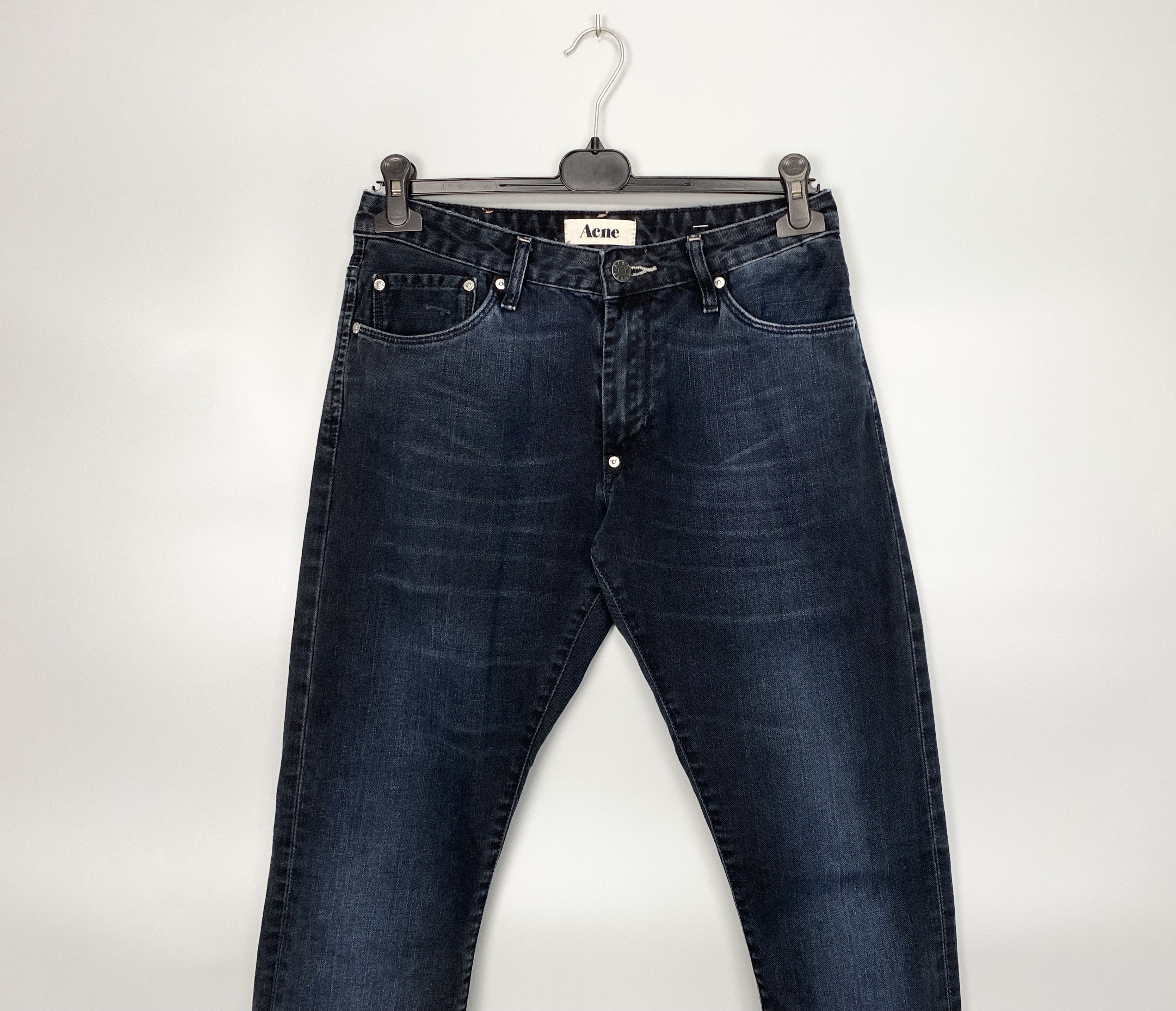 Acne Studios ACNE Hug Black Ness Jeans Leather Patch Size US 27 - 4 Thumbnail