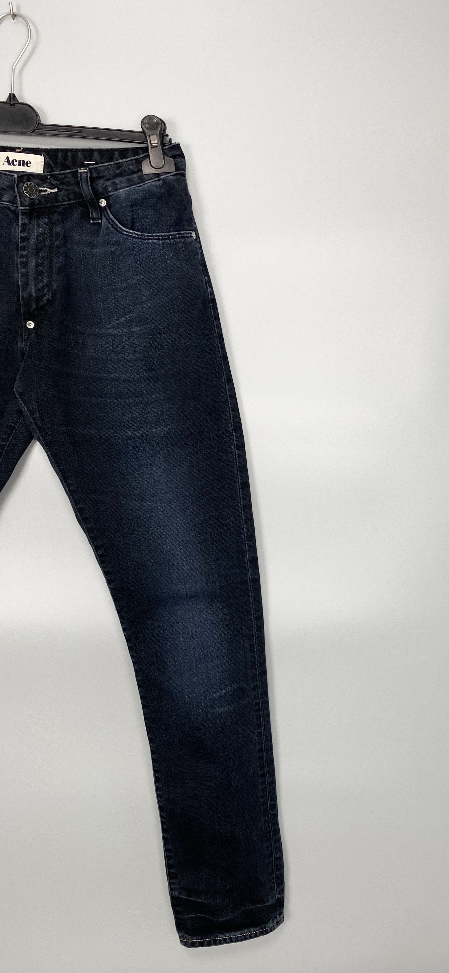 Acne Studios ACNE Hug Black Ness Jeans Leather Patch Size US 27 - 3 Thumbnail