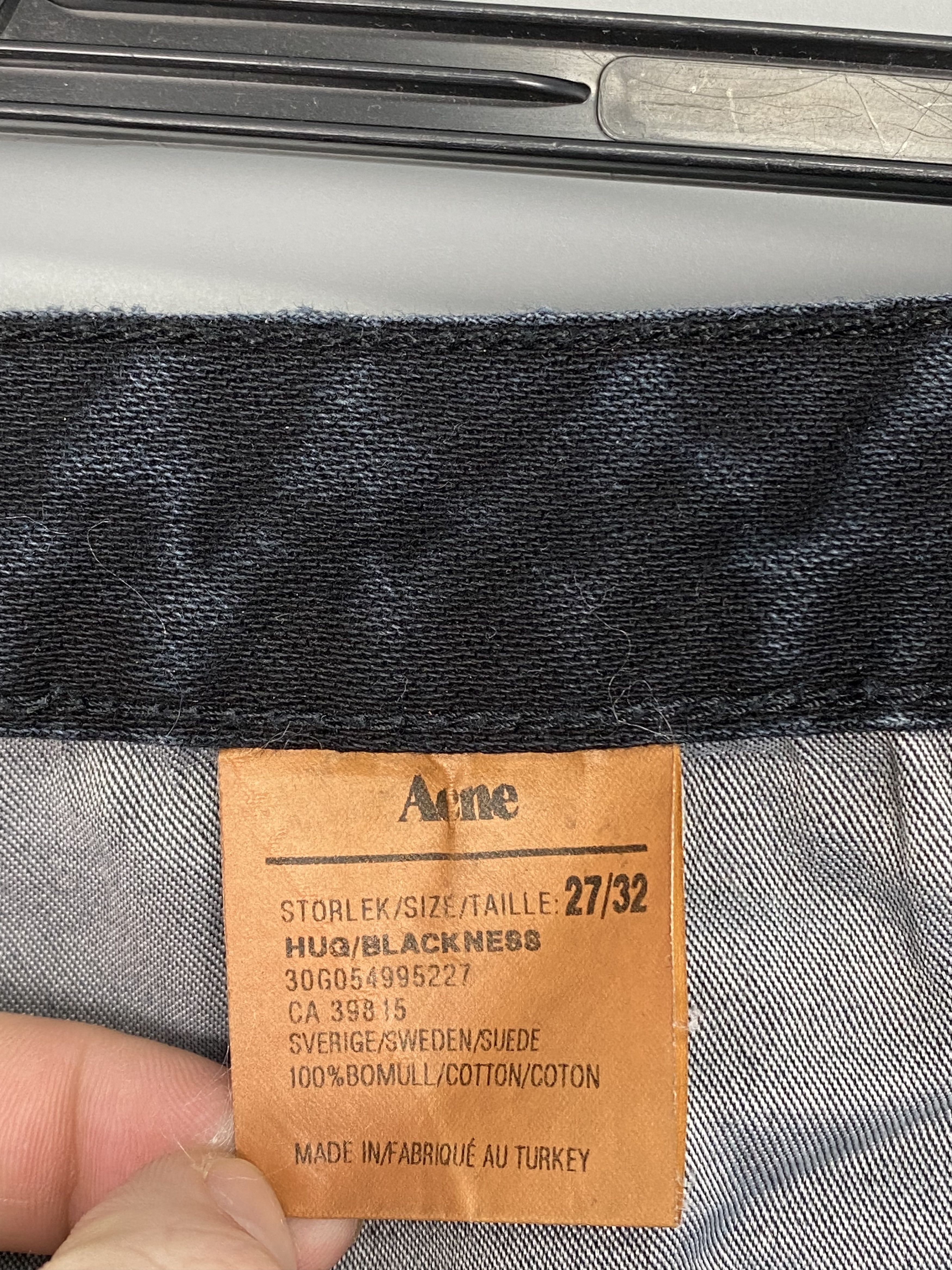 Acne Studios ACNE Hug Black Ness Jeans Leather Patch Size US 27 - 12 Thumbnail