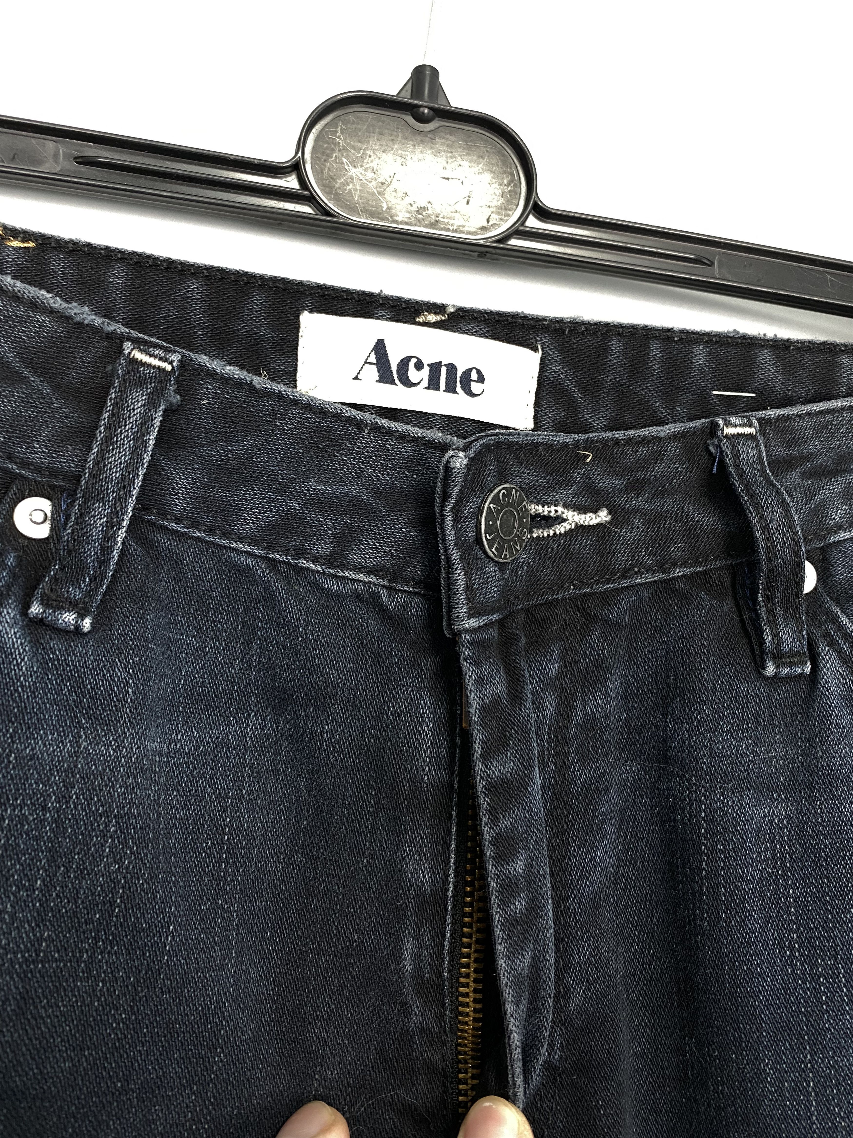 Acne Studios ACNE Hug Black Ness Jeans Leather Patch Size US 27 - 6 Thumbnail