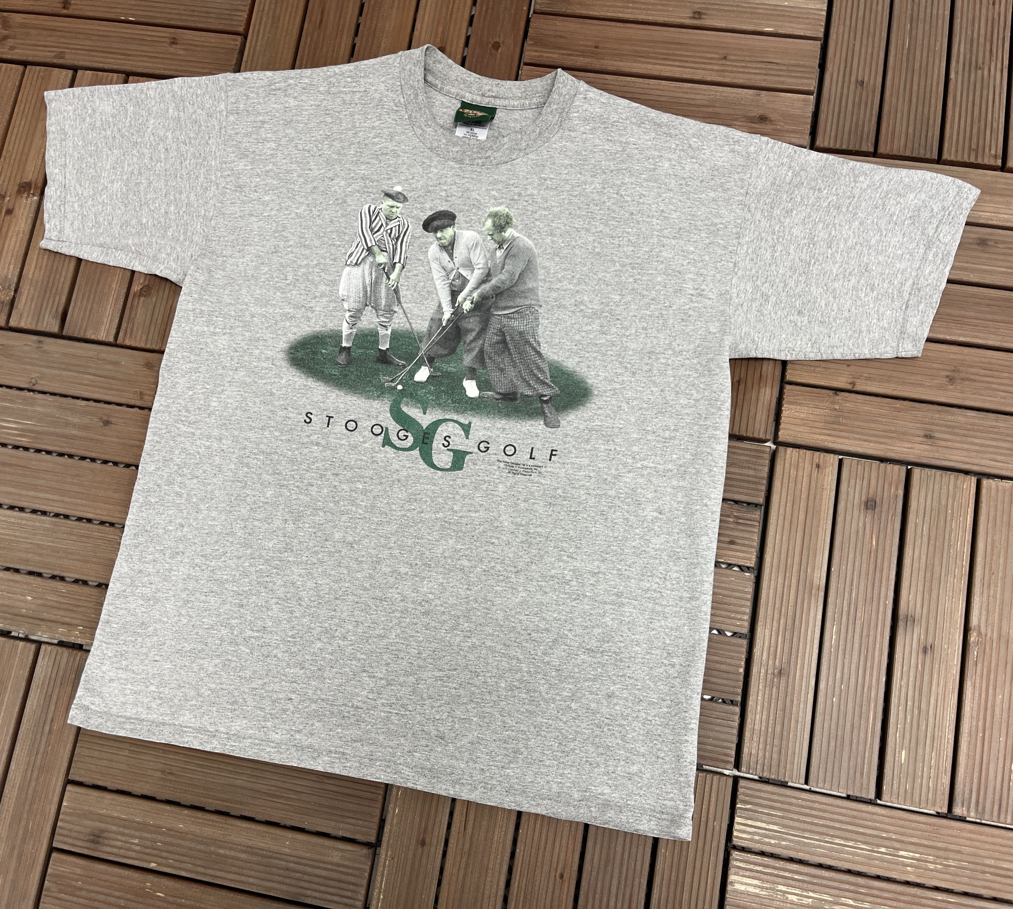 Vintage The Three Stooges Golf Vintage Made in USA T-Shirt Size US XL / EU 56 / 4 - 4 Thumbnail