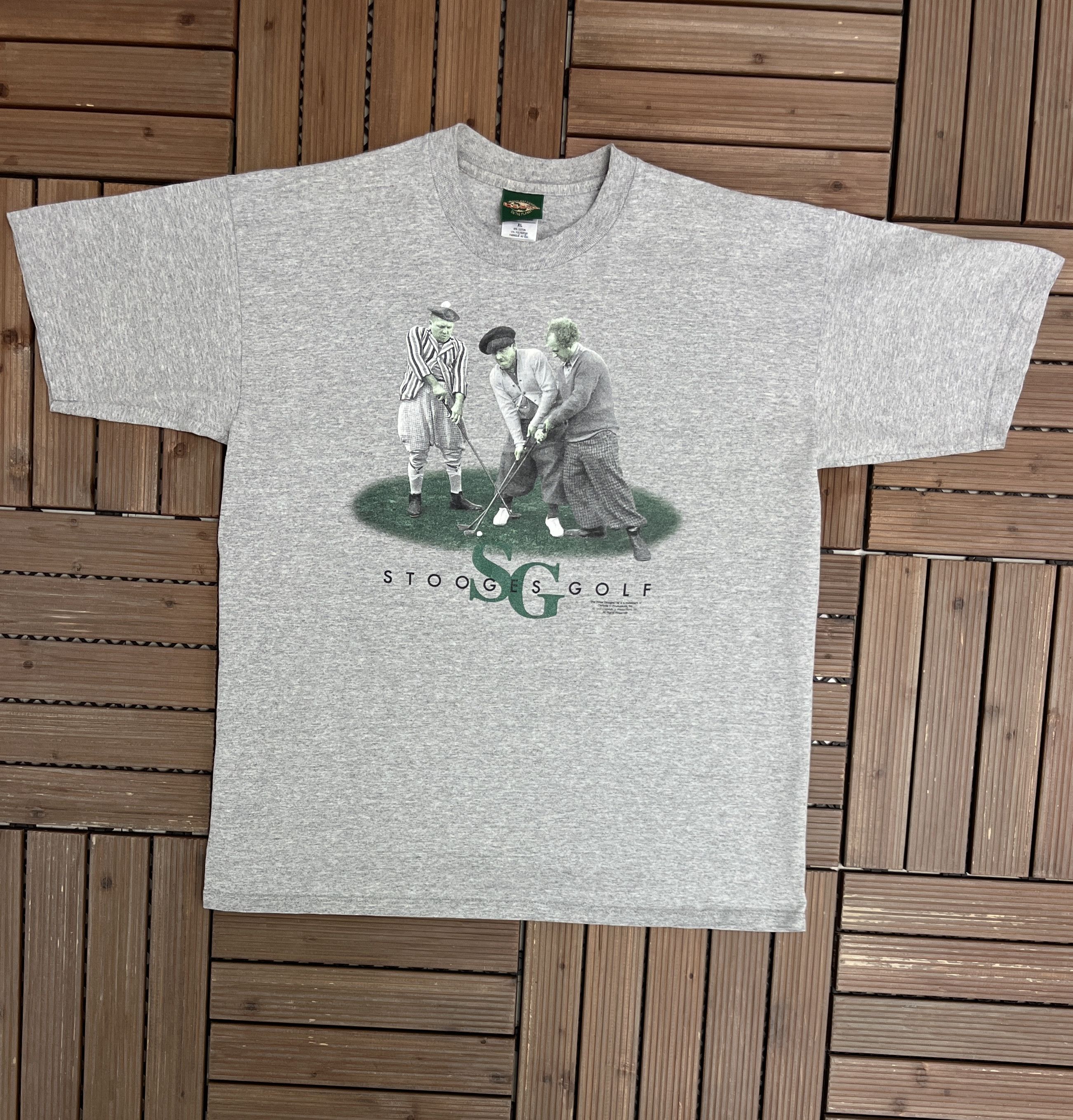Vintage The Three Stooges Golf Vintage Made in USA T-Shirt Size US XL / EU 56 / 4 - 1 Thumbnail