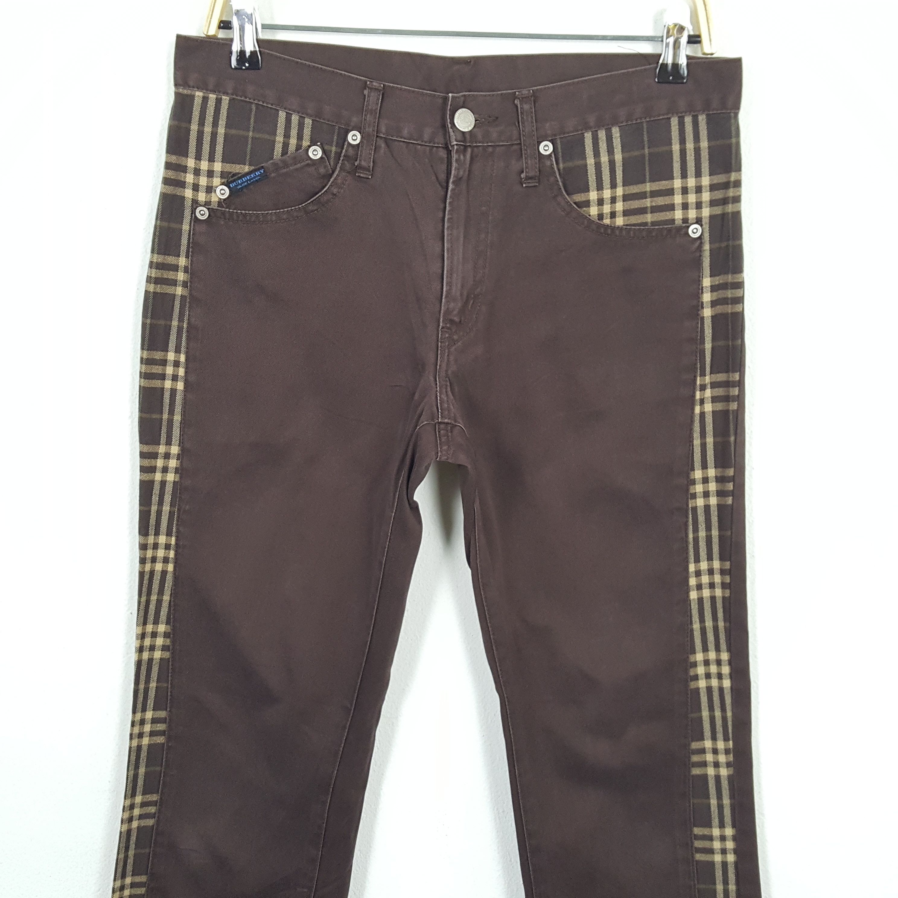 Burberry × Vintage Vintage BURBERRY LONDON BLUE LABEL Nova Check Trousers Pants Size US 32 / EU 48 - 2 Thumbnail