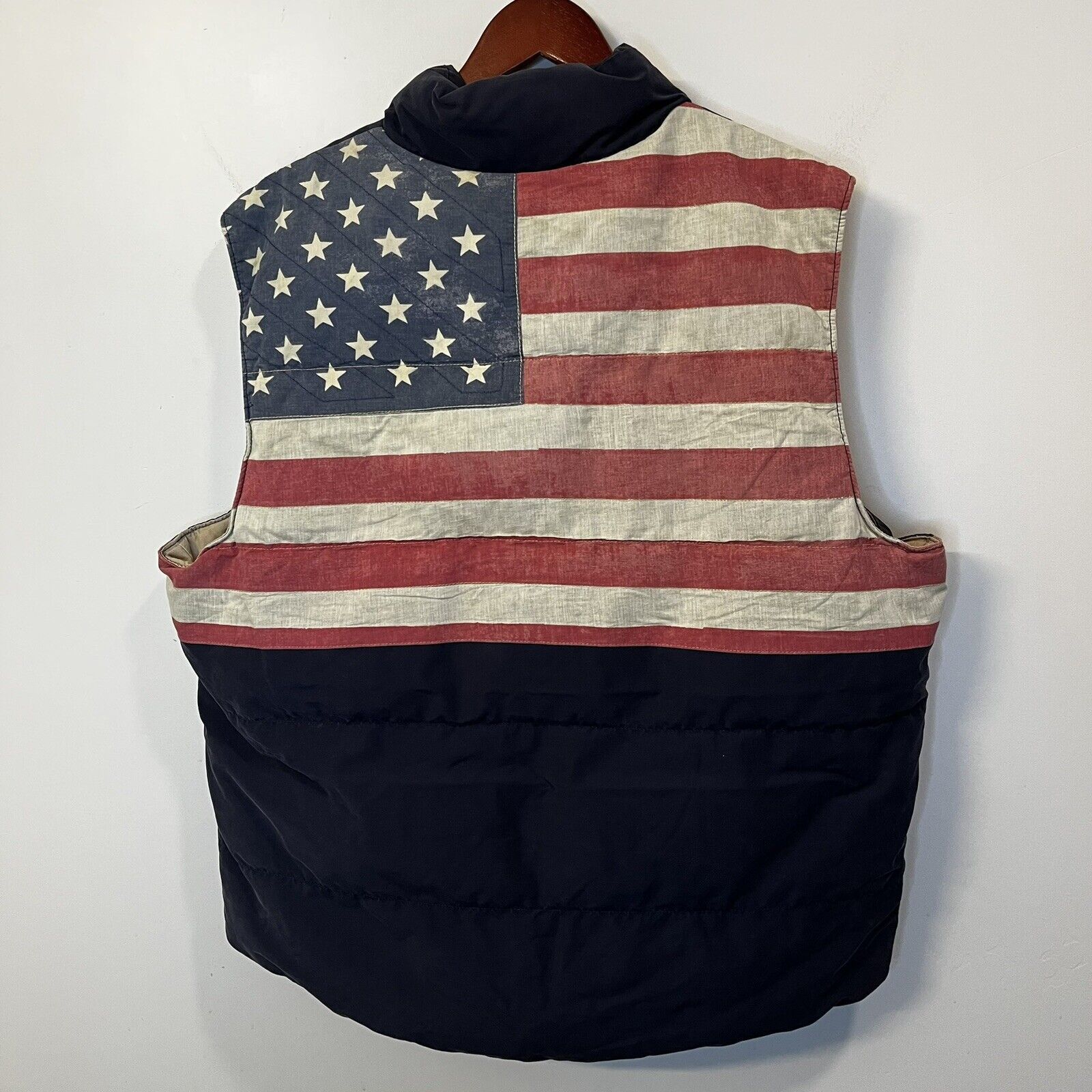 Vintage Polo Ralph Lauren Denim Supply Men's USA Flag Vest