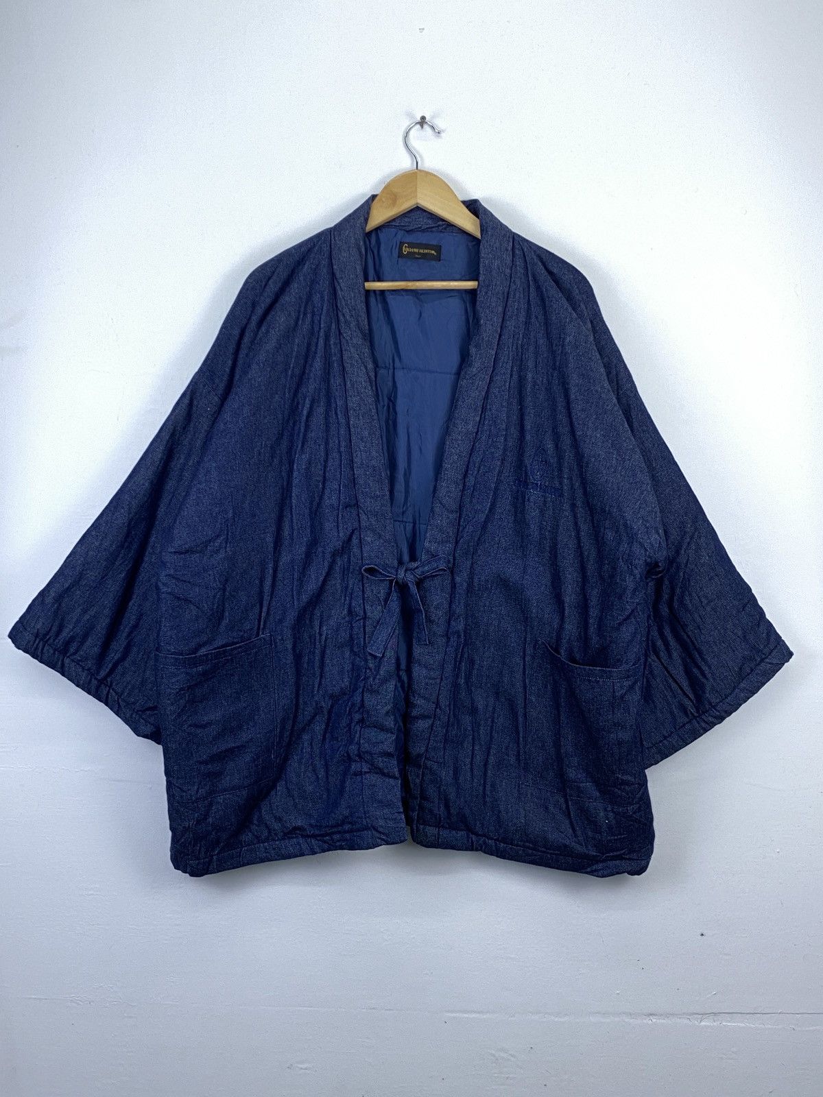 Gianni Valentino × Valentino × Vintage Vintage Gianni Valentino Kimono Jacket Jeans Design Size US XL / EU 56 / 4 - 1 Thumbnail