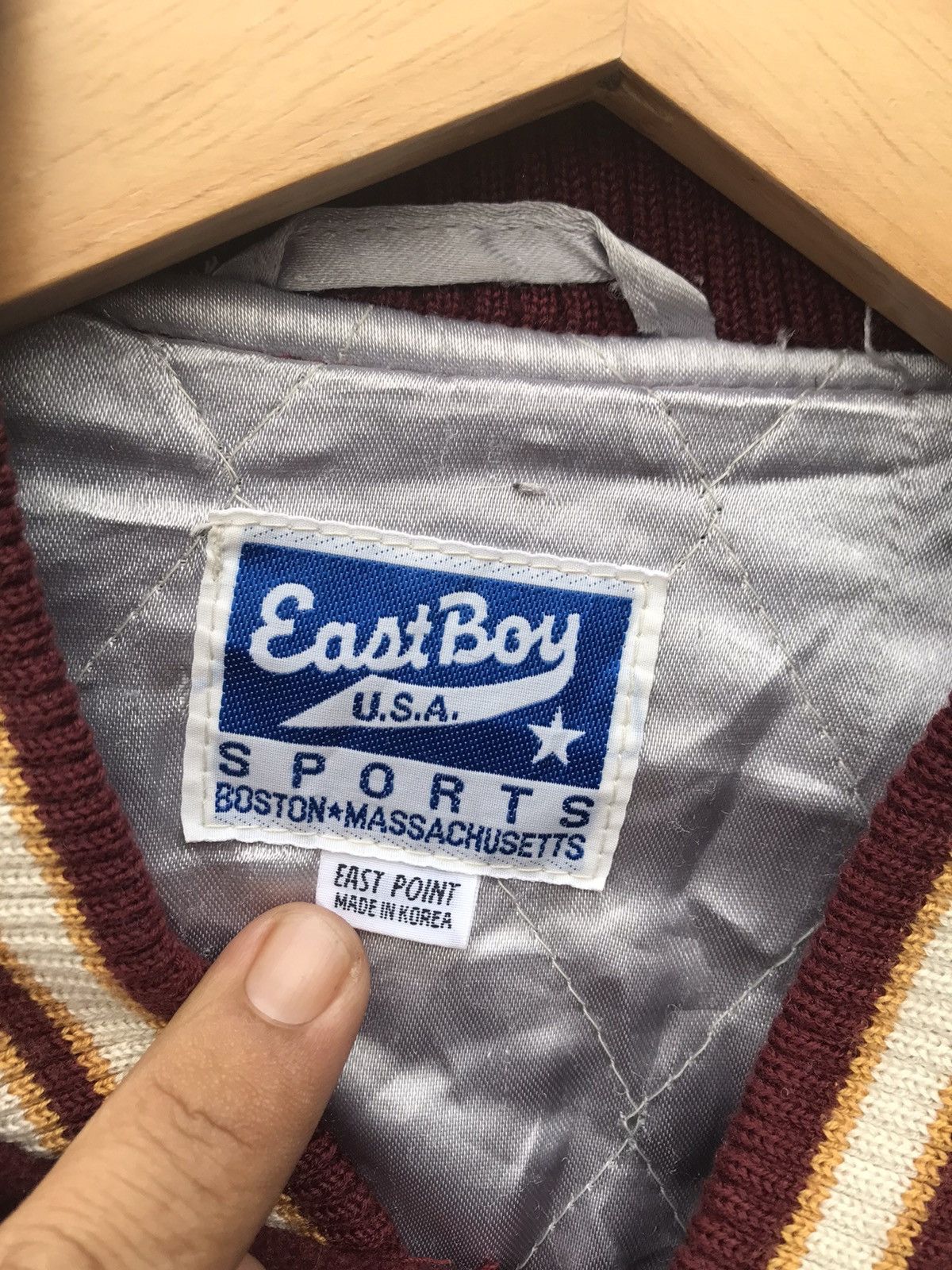 Vintage Vintage East Boy Varsity Jacket Streetwear Fashion Jacket Size US L / EU 52-54 / 3 - 2 Thumbnail