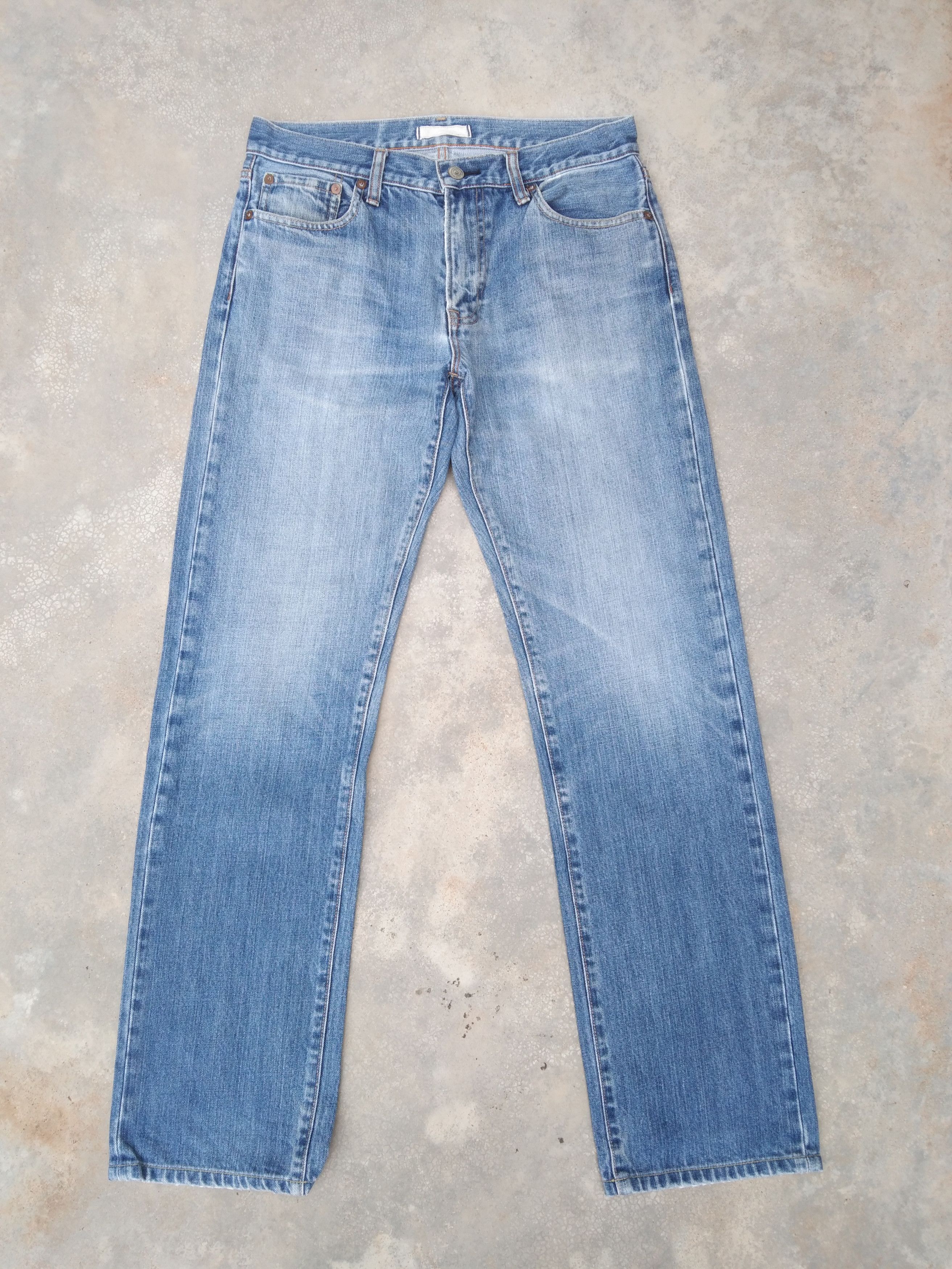 Vintage Japanese Brand Uniqlo Distressed Jeans 30x30