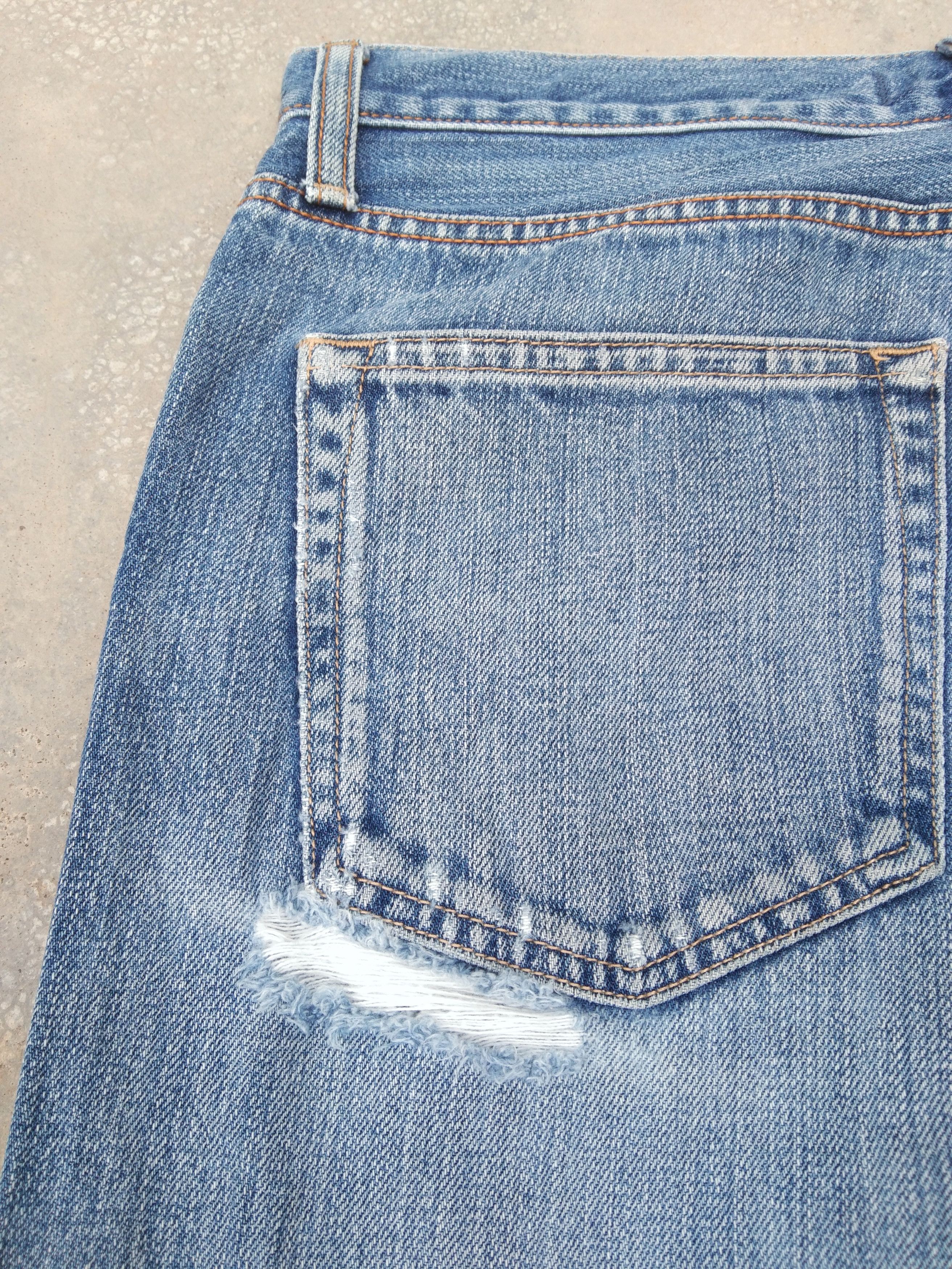 Japanese Brand × Jean × Vintage Vintage Japanese Brand Uniqlo Distressed Jeans 30x30 Size US 30 / EU 46 - 3 Thumbnail