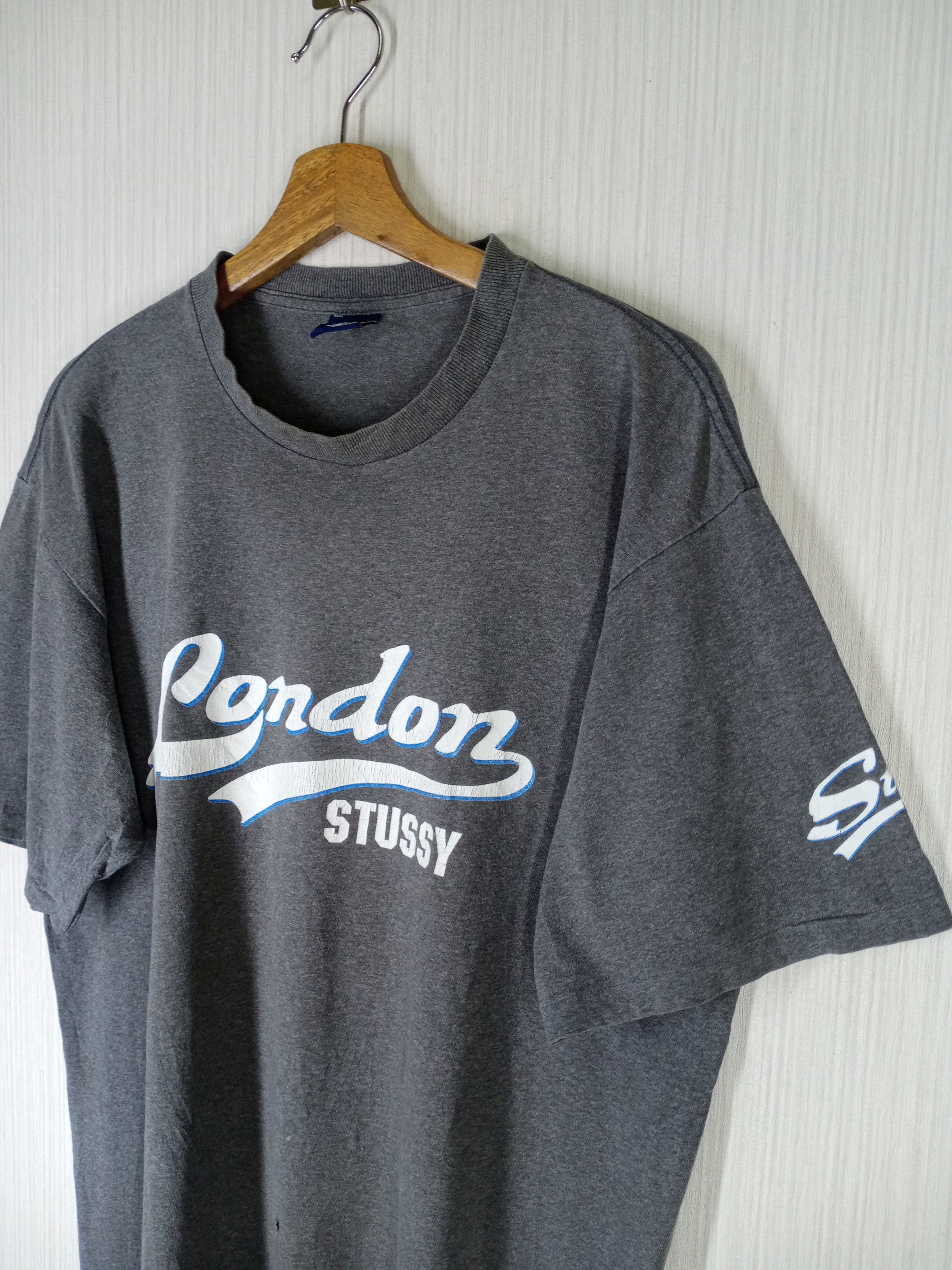 Stussy × Vintage Rare Vintage 90s Stussy London Big Logo Tshirt Size US L / EU 52-54 / 3 - 2 Thumbnail