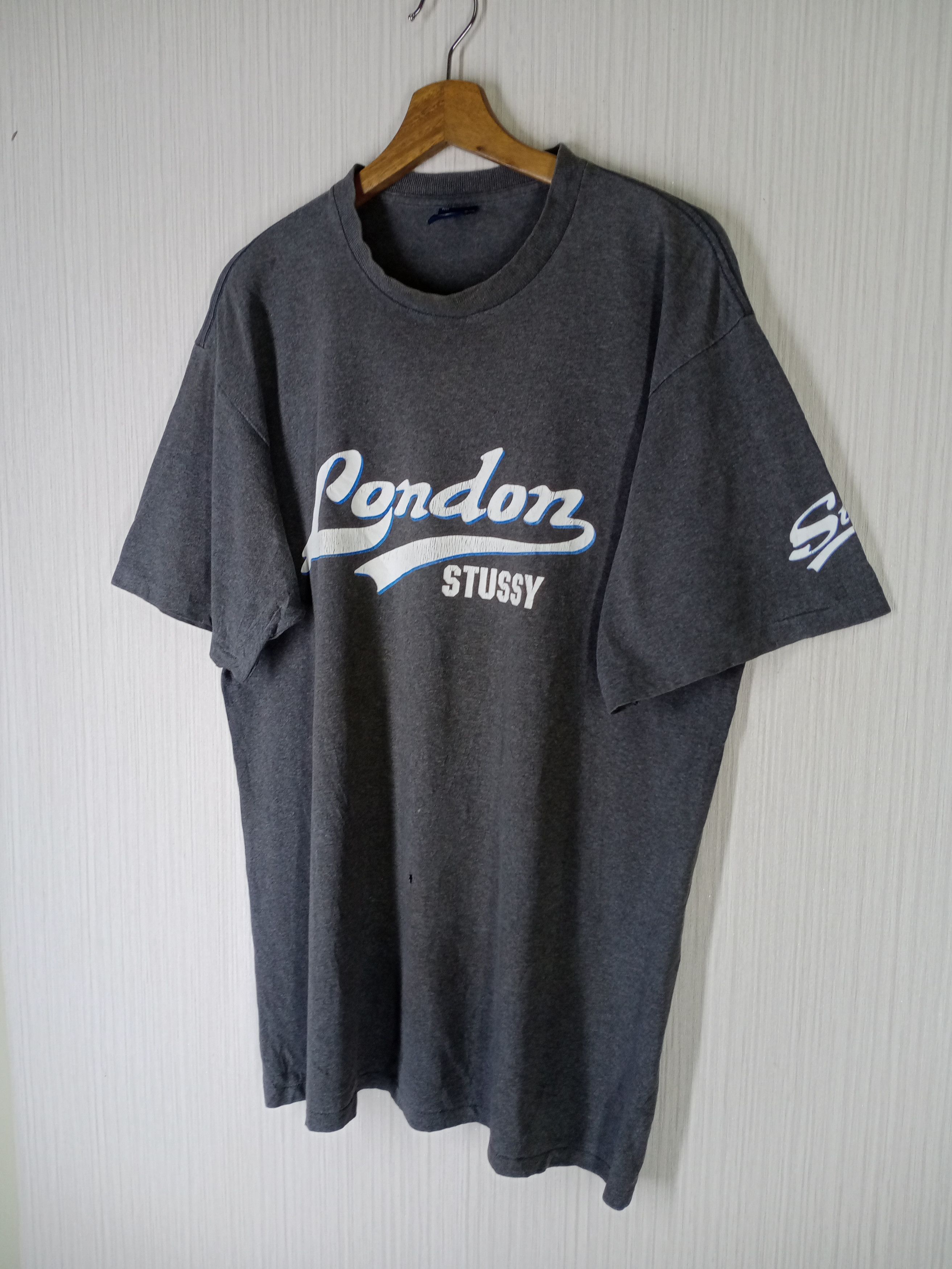 Stussy × Vintage Rare Vintage 90s Stussy London Big Logo Tshirt Size US L / EU 52-54 / 3 - 3 Thumbnail